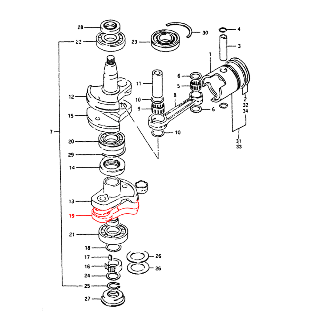 Купить Щека (кривошип) коленвала Skipper для Suzuki DT40 Щека (кривошип) 4 OEM: SK12240-94432/12240-94432 в интернет магазине Семь Футов