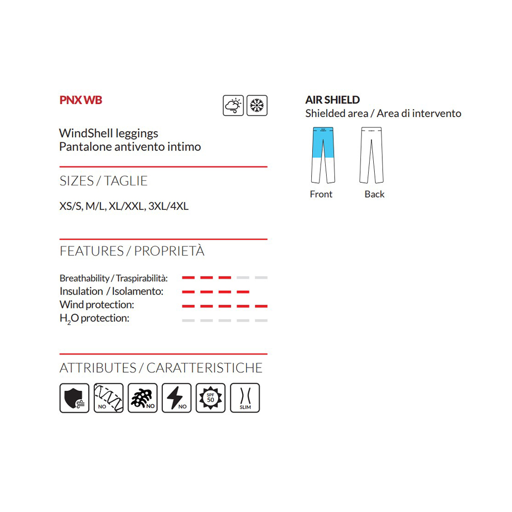 Купить Леггинсы SIXS PNX WB XS - S OEM: PNXW-XSS--BC в интернет магазине Семь Футов