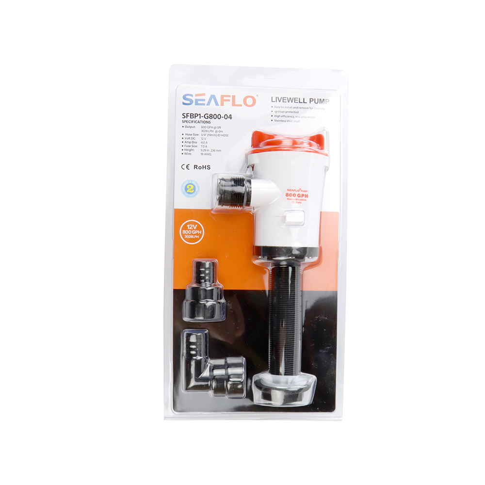 Купить Помпа циркуляционная SeaFlo, 12V 50 л/мин, патрубок 19 мм OEM: SFBP1-G800-05 в интернет магазине Семь Футов