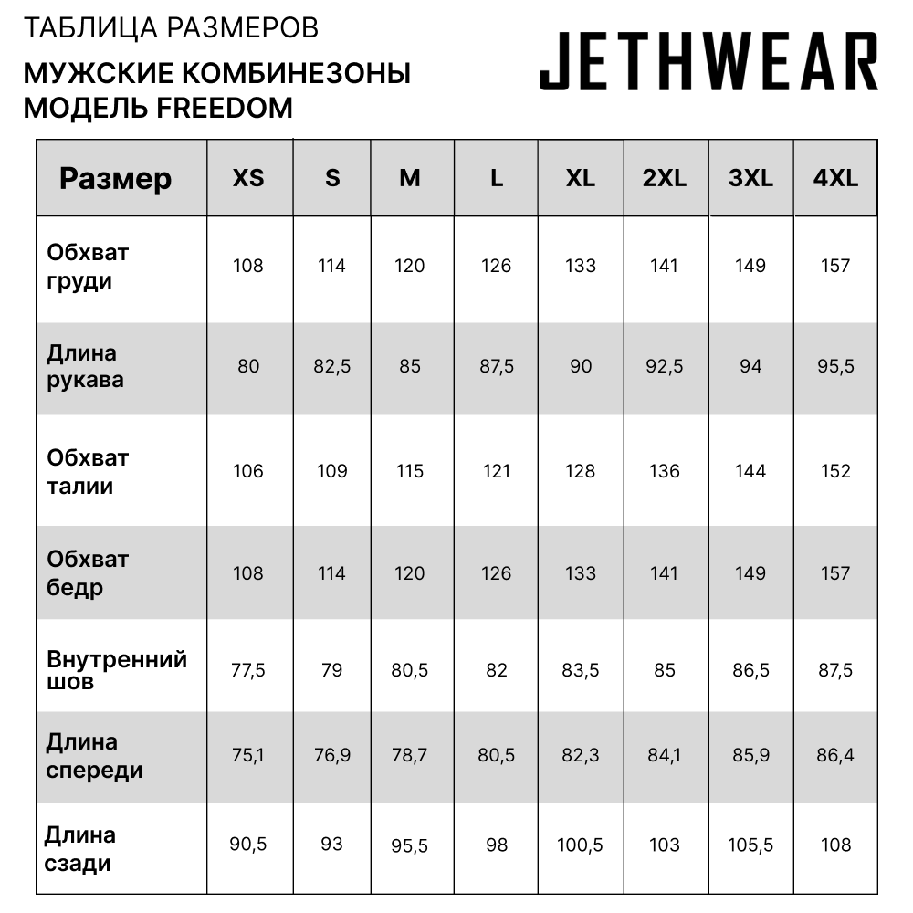 Купить Комбинезон Jethwear Freedom без утеплителя XL OEM: J2335-001-XL в интернет магазине Семь Футов