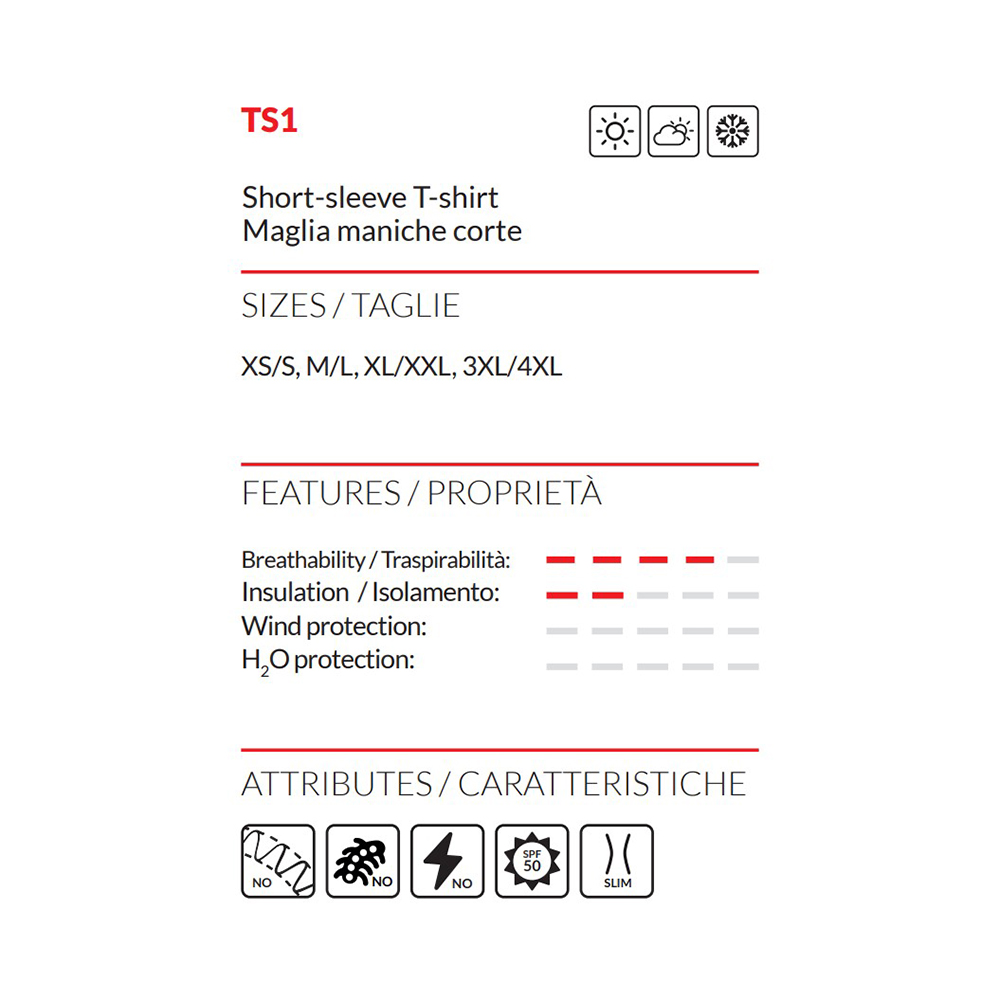 Купить Футболка SIXS TS1 M - L OEM: TS1--ML-DRED в интернет магазине Семь Футов