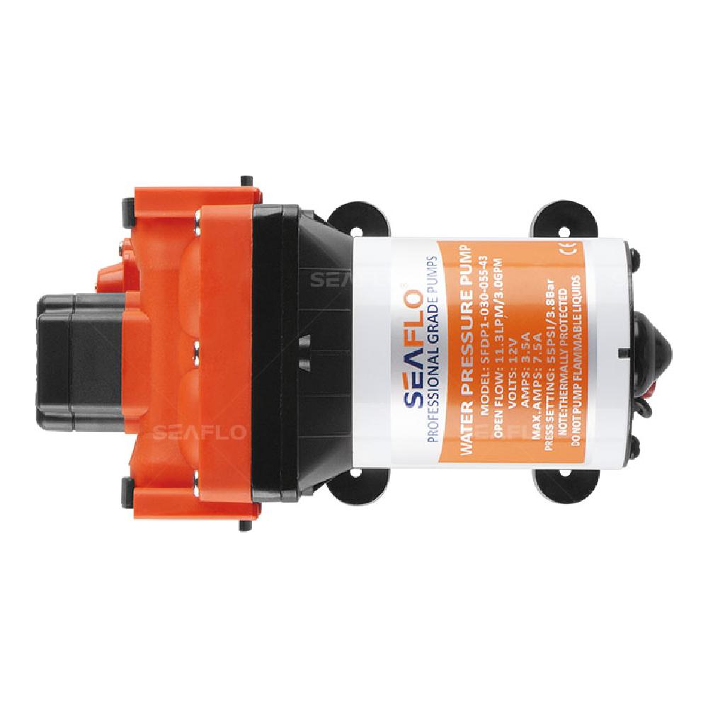 Купить Помпа водоподающая SeaFlo мембранная, 12V 11.3 л/мин, 3.8 BAR OEM: SFDP1-030-055-43 в интернет магазине Семь Футов