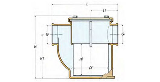 Фильтр водяной системы охлаждения двигателя Guidi Marine 1162