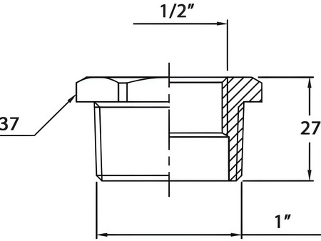 Perekhodnik pryamoj Maestrini 7241FxD 1x2 iz latuni.jpg