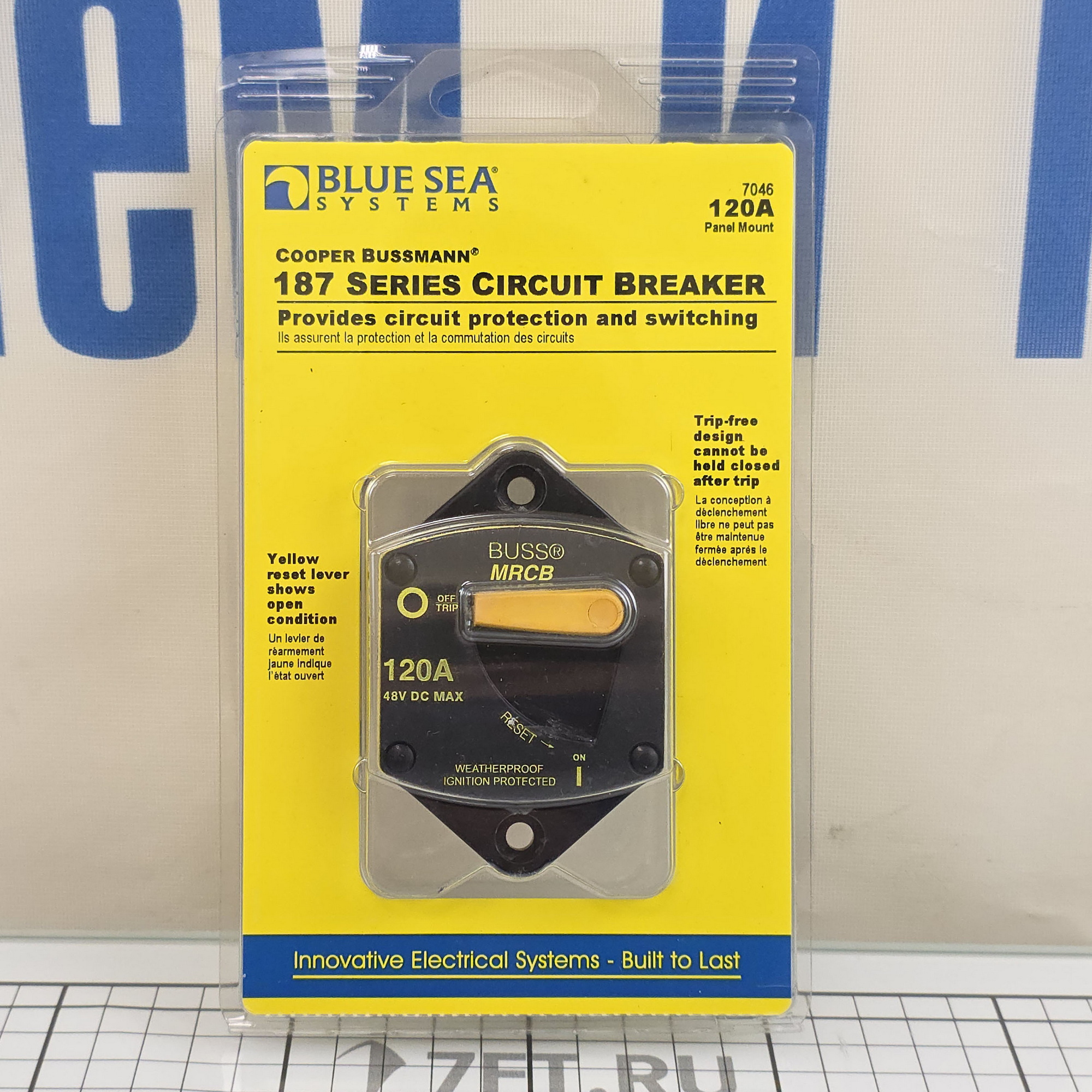 Купить Автоматический выключатель Blue Sea 187-Series 7046 48В 120А 7ft.ru в интернет магазине Семь Футов