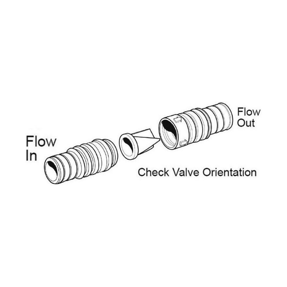 Купить  Клапан невозвратный Whale LV1219 под шланг Ø19/25мм из чёрного пластика 7ft.ru в интернет магазине Семь Футов