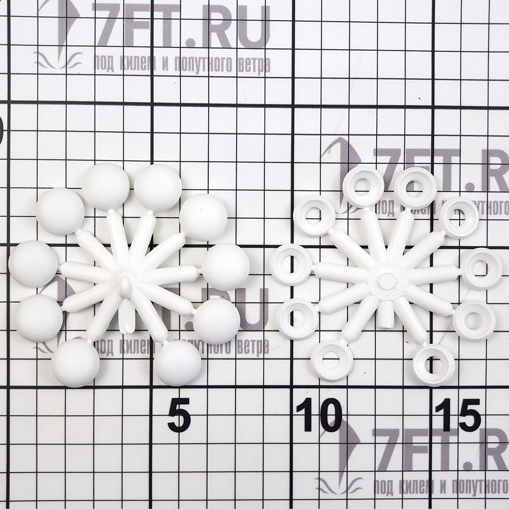 Купить Колпачок декоративный из белого нейлона 6370C для головок 5 - 6 мм 7ft.ru в интернет магазине Семь Футов