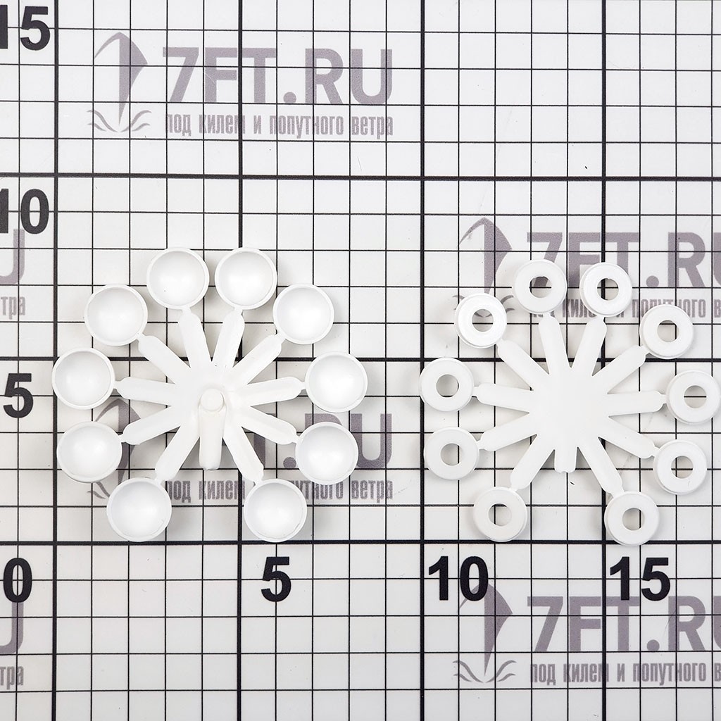Купить Колпачок декоративный из белого нейлона 6370C для головок 5 - 6 мм 7ft.ru в интернет магазине Семь Футов