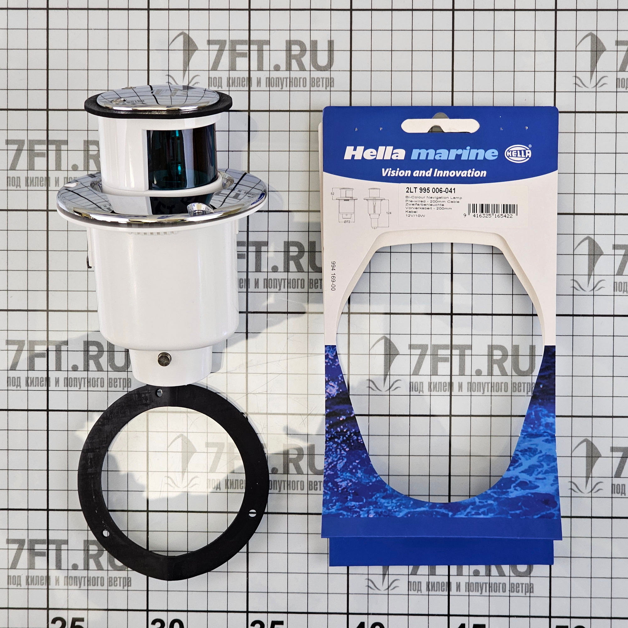 Купить Комбинированный ходовой огонь врезной Hella Marine Naviflex 2LT 995 006-041 Ø72х176мм 12В 5Вт 1 миля красный/зеленый хромированный из пластика 7ft.ru в интернет магазине Семь Футов