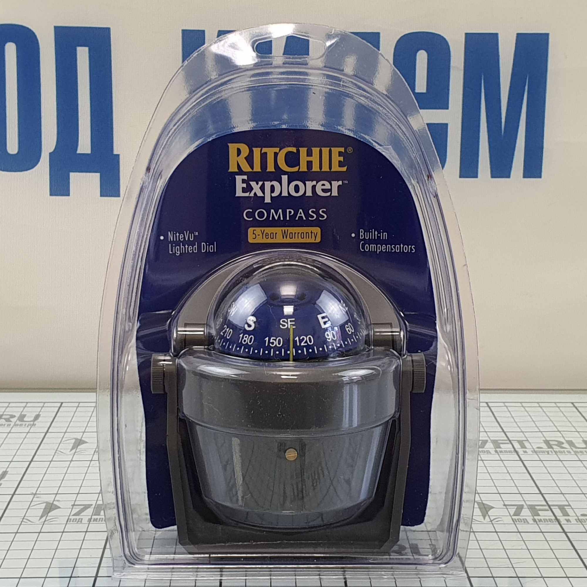 Купить Компас магнитный Ritchie Navigation Explorer B-51G 12В 70мм серый корпус на кронштейне 7ft.ru в интернет магазине Семь Футов