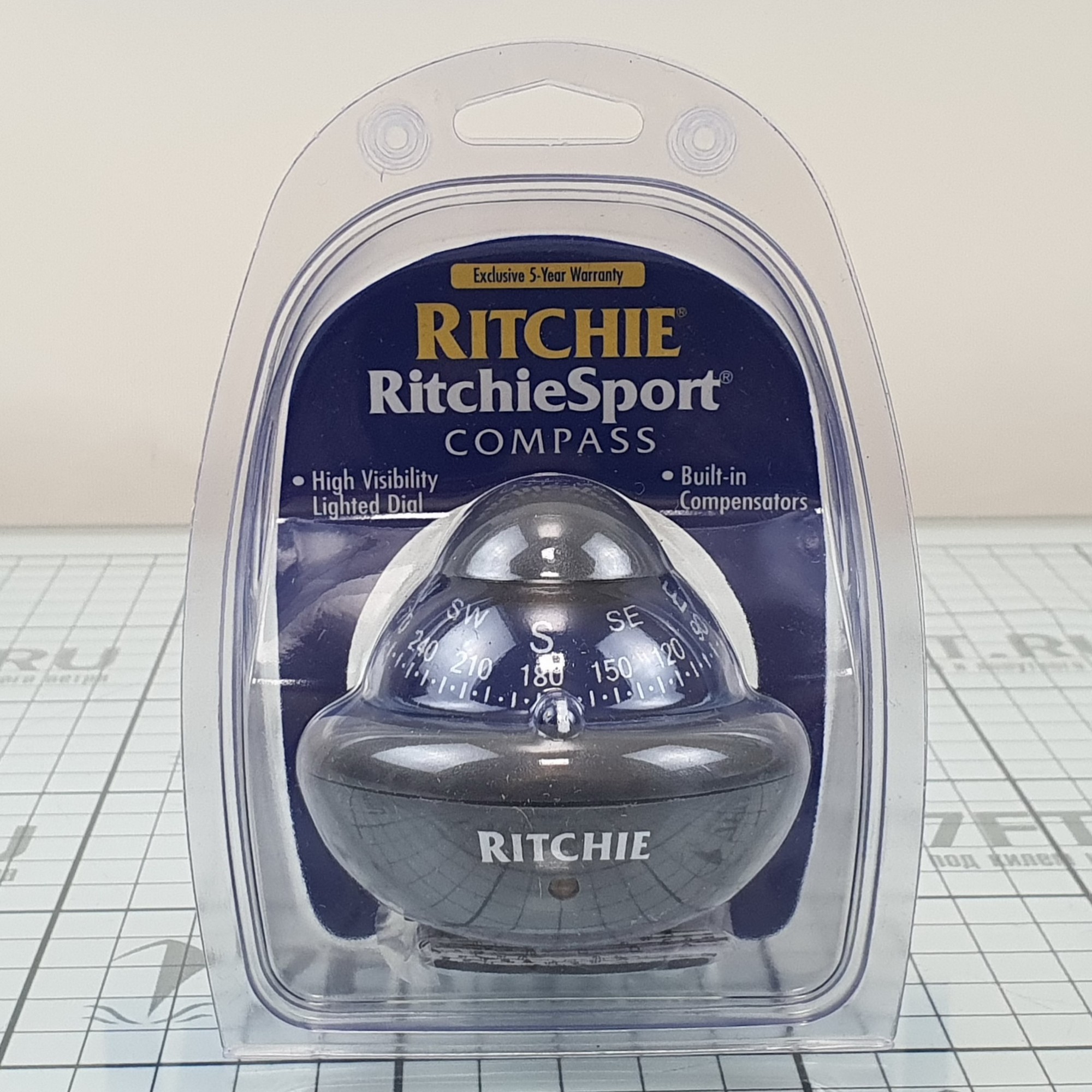 Купить Компас с конической картушкой Ritchie Navigation Sport X-10-M серый/синий 51мм 12В устанавливается на кронштейне 7ft.ru в интернет магазине Семь Футов