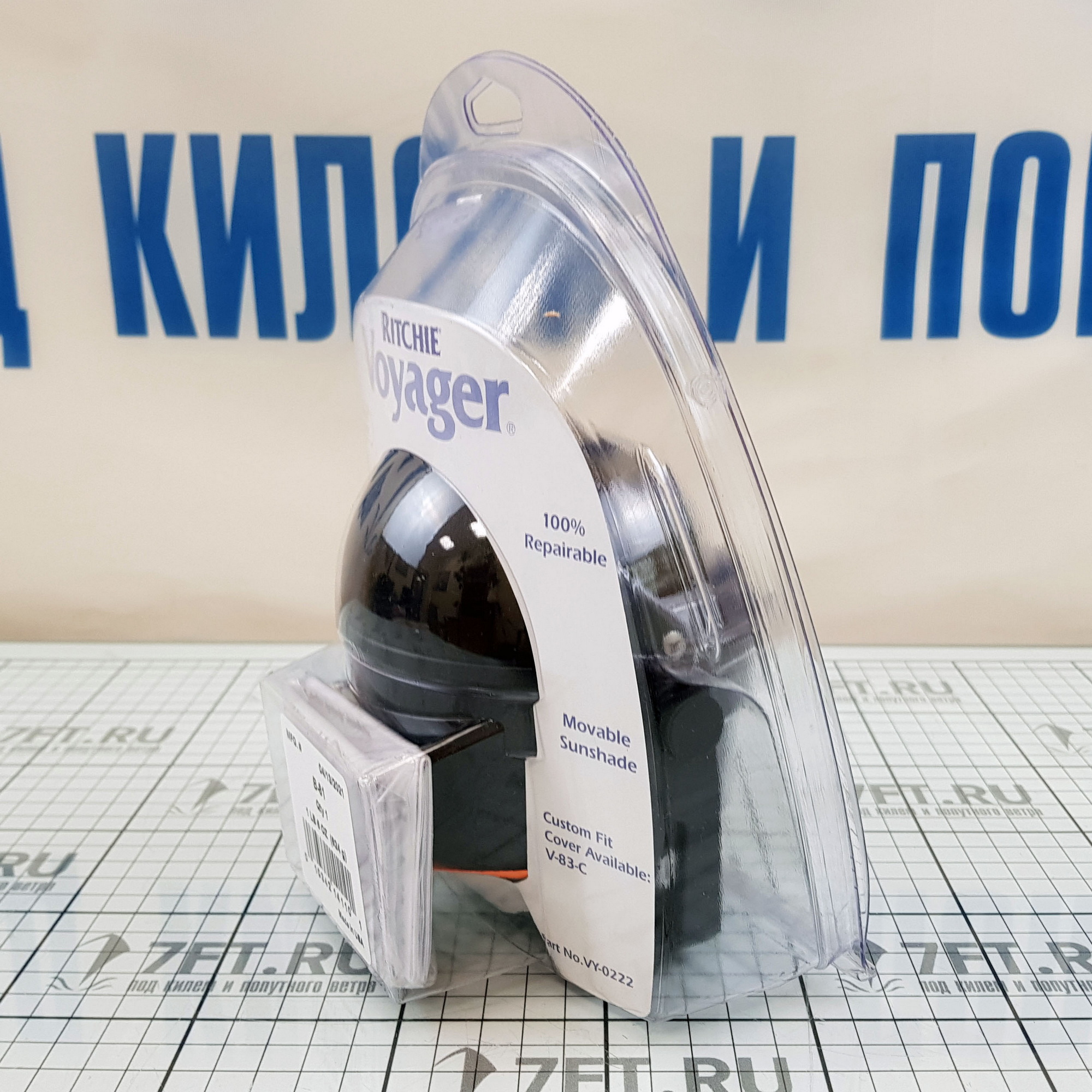 Купить Компас с конической картушкой Ritchie Navigation Voyager B-81 чёрный 76 мм 12 В устанавливается на кронштейне 7ft.ru в интернет магазине Семь Футов