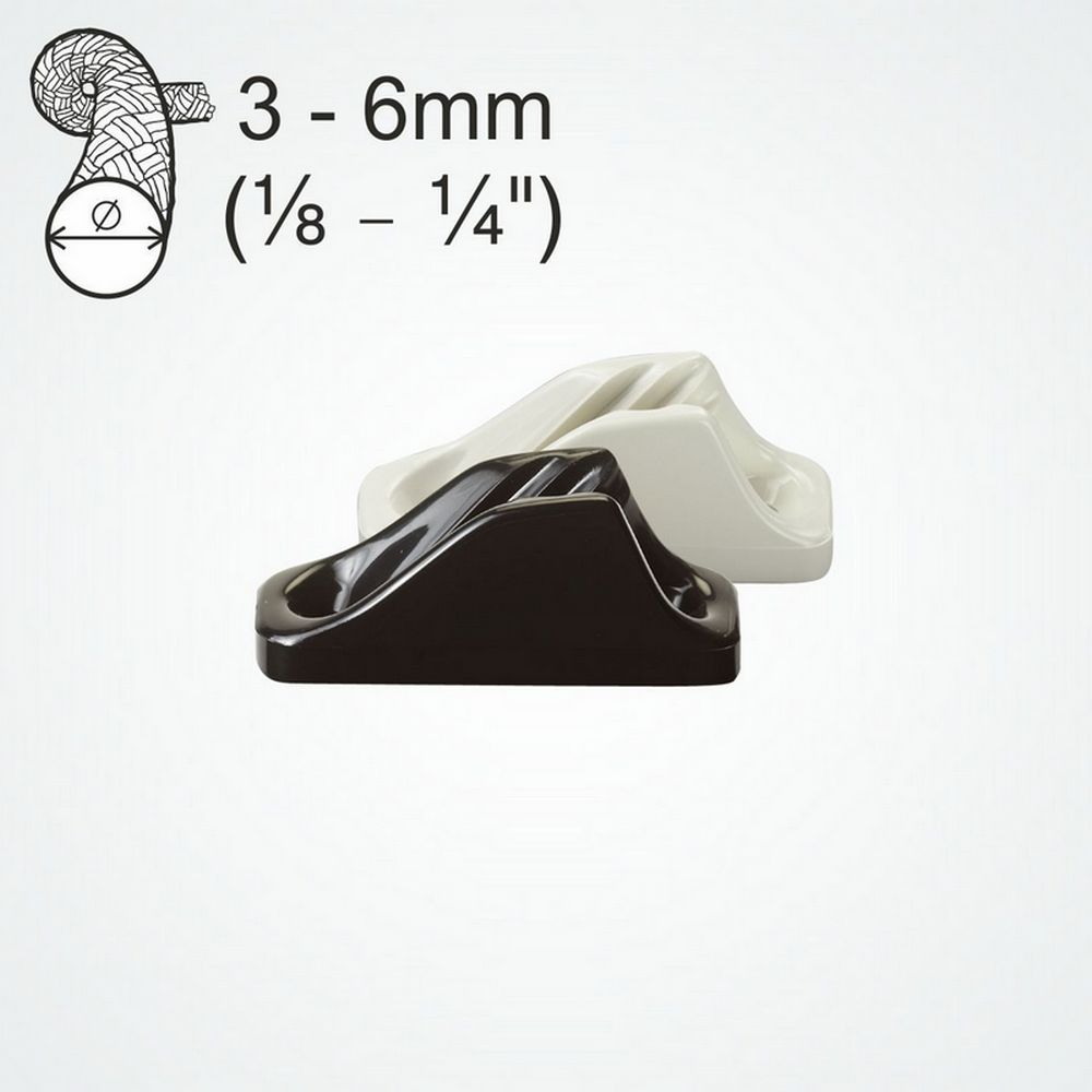 Купить Стопор щелевой Clamcleat CL204 Mini для тросов Ø3-6мм 52x17x21мм из чёрного нейлона 7ft.ru в интернет магазине Семь Футов