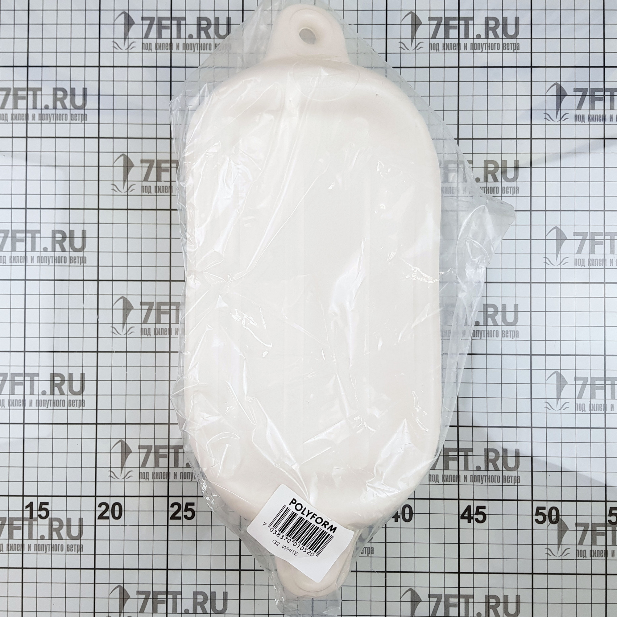 Купить Кранец ребристый Polyform G2 G-2/02 117x407мм из белой виниловой пластмассы 7ft.ru в интернет магазине Семь Футов