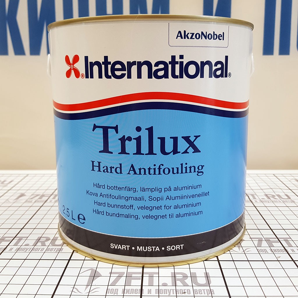 Купить Краска твёрдая необрастающая International Trilux YBB590/2.5BA/EU 2,5л чёрная 7ft.ru в интернет магазине Семь Футов