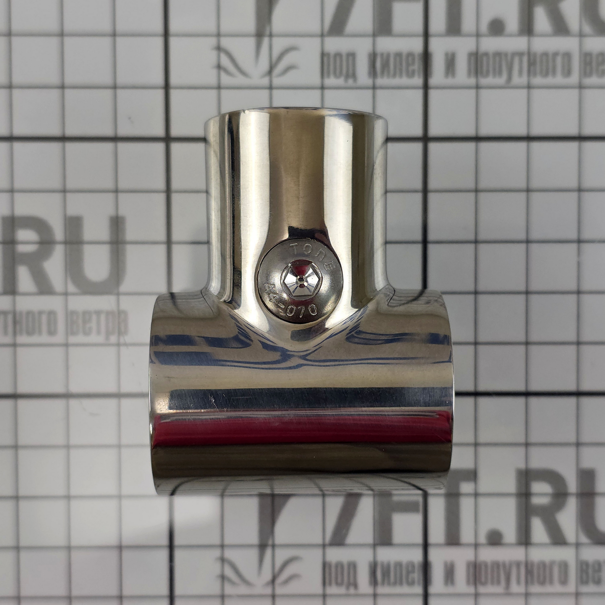 Купить Крепление Т-образное для леерных стоек 86842 Ø25мм 90° из нержавеющей стали 7ft.ru в интернет магазине Семь Футов