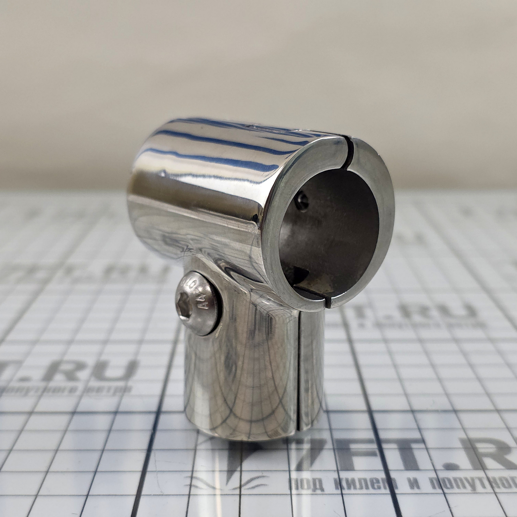 Купить Крепление Т-образное для леерных стоек 86842 Ø25мм 90° из нержавеющей стали 7ft.ru в интернет магазине Семь Футов