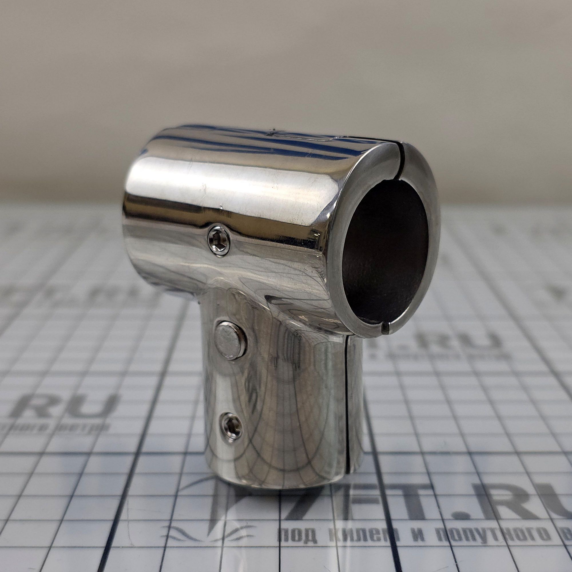 Купить Крепление Т-образное для леерных стоек 86842 Ø25мм 90° из нержавеющей стали 7ft.ru в интернет магазине Семь Футов