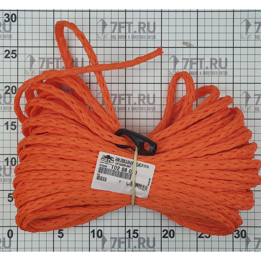 Купить Линь бросательный оранжевый с крючком TREM Extra T0208030 8 мм x 30 м 7ft.ru в интернет магазине Семь Футов