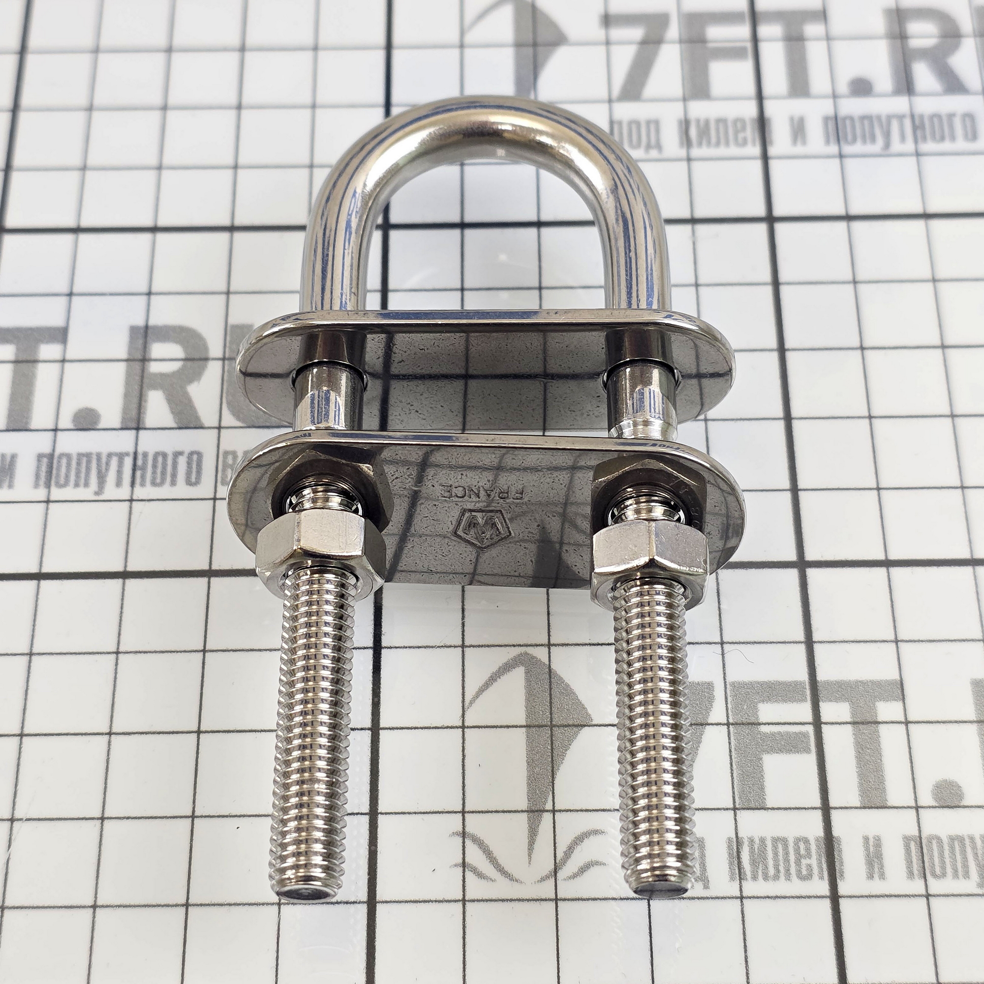 Купить Обушок U-образный из нержавеющей стали Wichard 6524 8 x 100 мм 2400 - 4800 кг 7ft.ru в интернет магазине Семь Футов