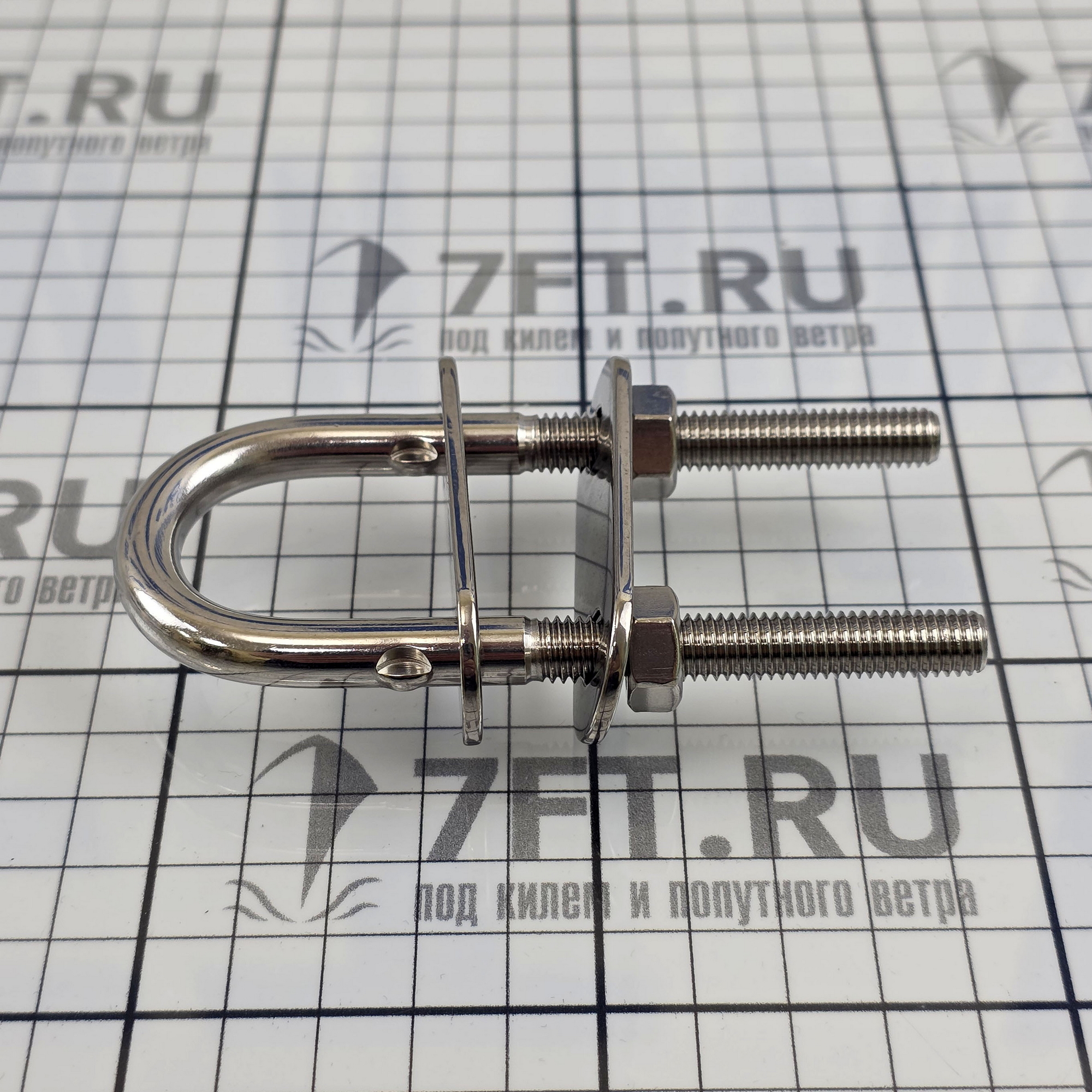 Купить Обушок U-образный из нержавеющей стали Wichard 6524 8 x 100 мм 2400 - 4800 кг 7ft.ru в интернет магазине Семь Футов
