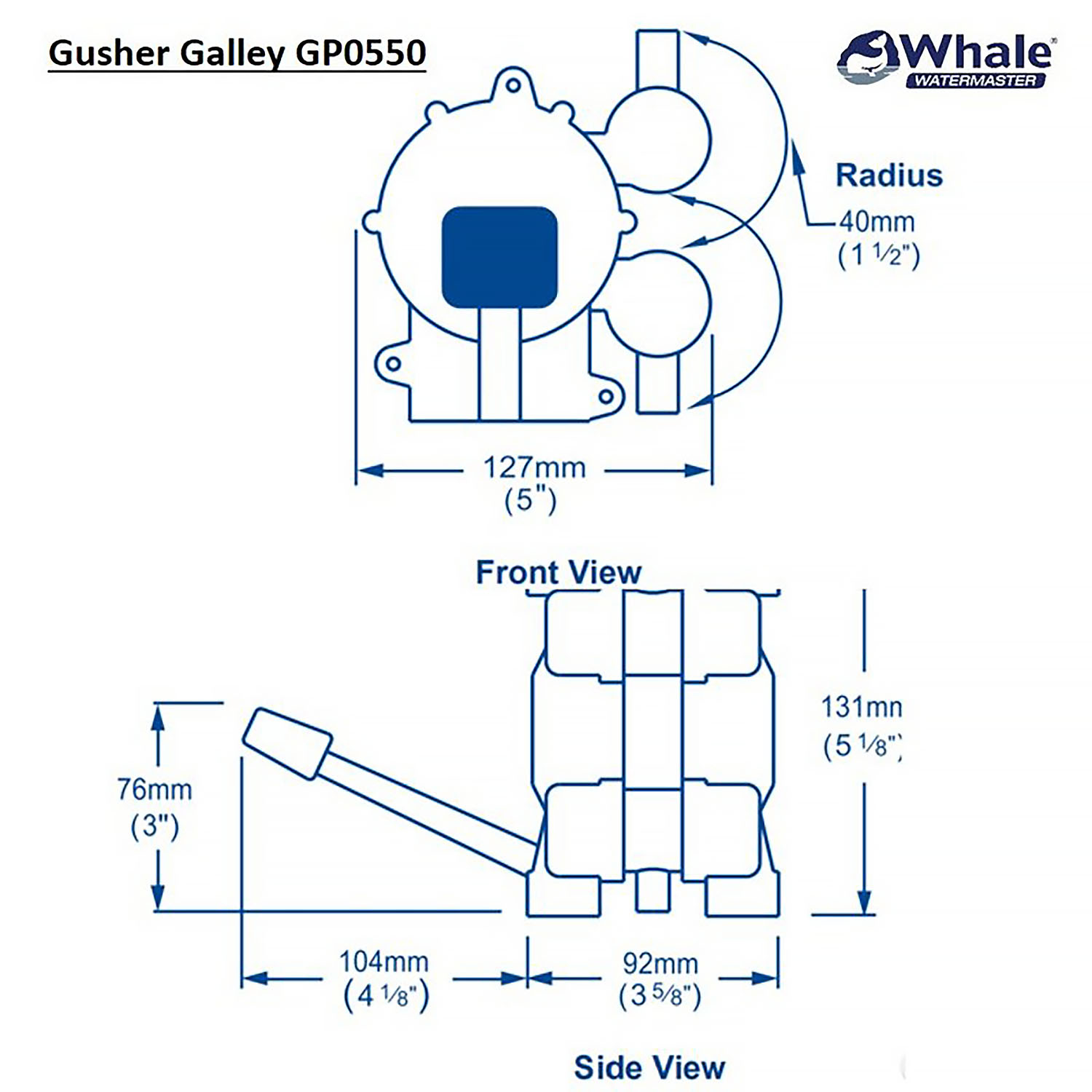 Купить Ножная помпа самовсасывающая камбузная Whale Gusher Galley Mk 3 GP-5 GP0550 9 л/мин 13 мм правый рычаг 7ft.ru в интернет магазине Семь Футов