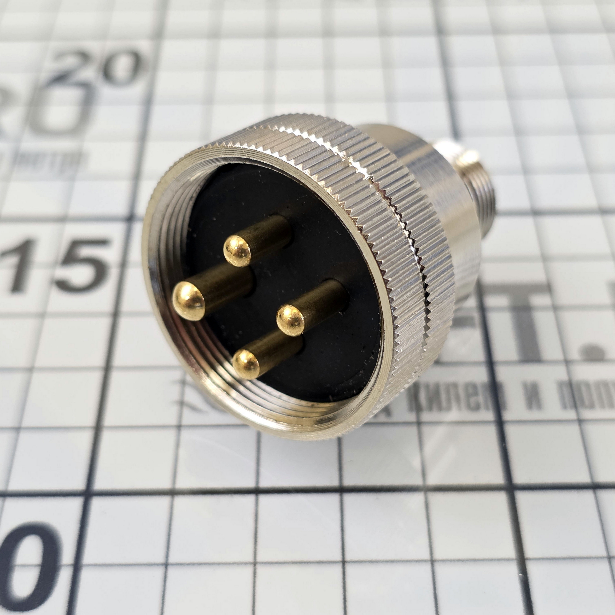 Купить Разъём палубный водостойкий четырёхштырьковый 30274 5 А 44 мм 7ft.ru в интернет магазине Семь Футов