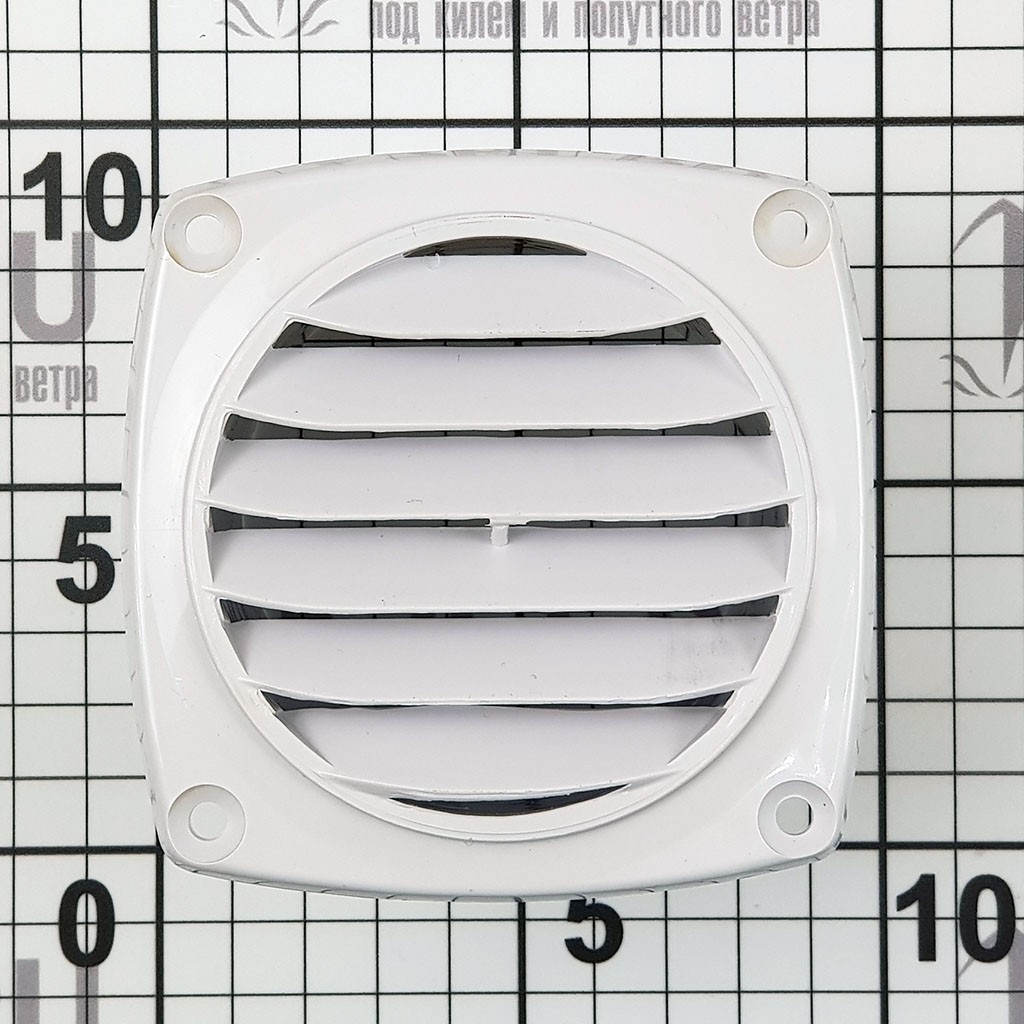 Купить Решетка вентиляционная с коротким фланцем 47325W 92 x 92 мм белая 7ft.ru в интернет магазине Семь Футов