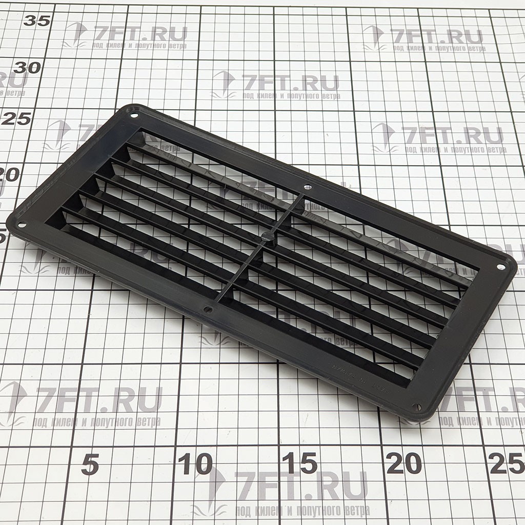 Купить Решетка вентиляционная прямоугольная Marine Quality 27400 123x257мм из чёрной пластмассы 7ft.ru в интернет магазине Семь Футов