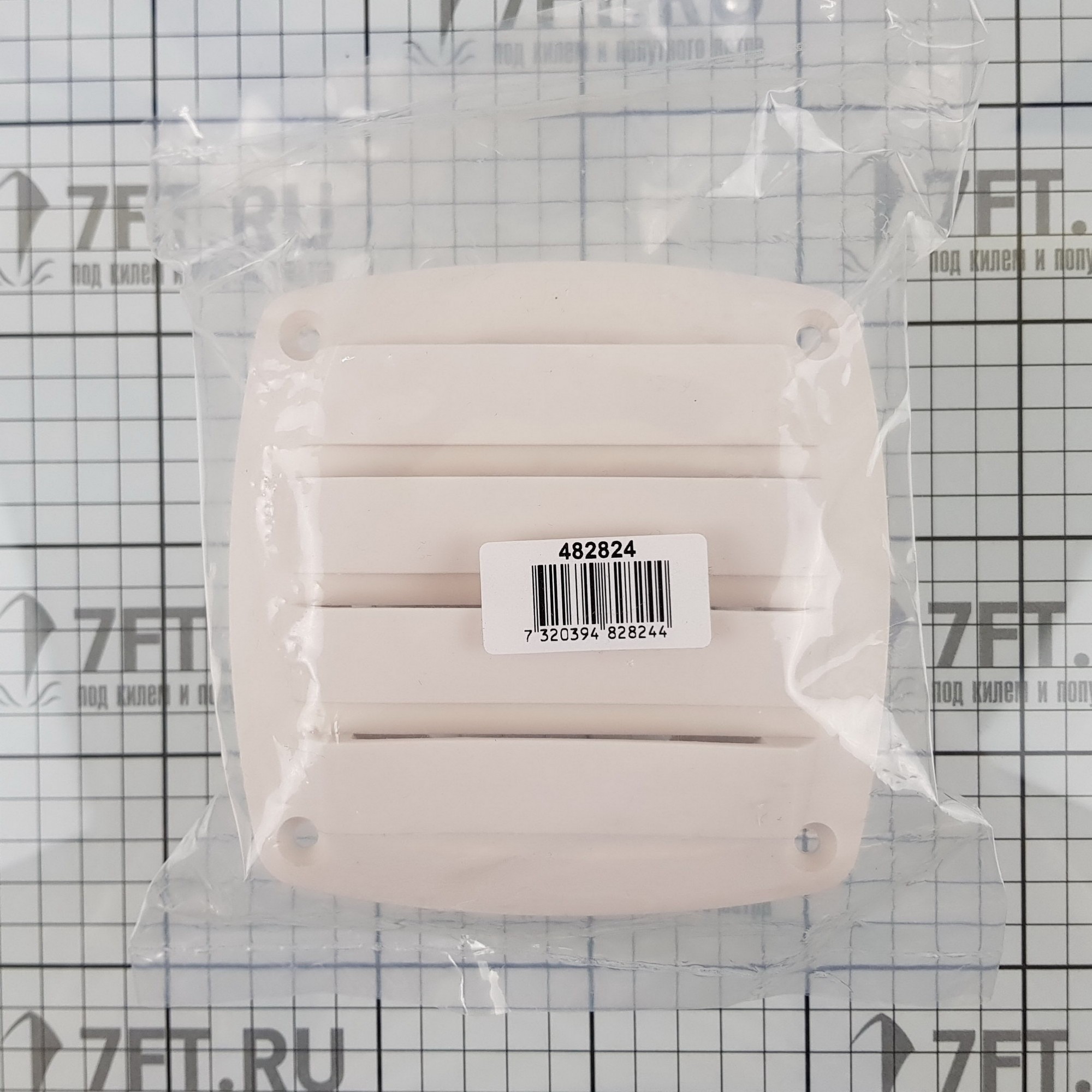 Купить Решетка вентиляционная с фланцем Roca 482824 125x125мм матовая белая 7ft.ru в интернет магазине Семь Футов