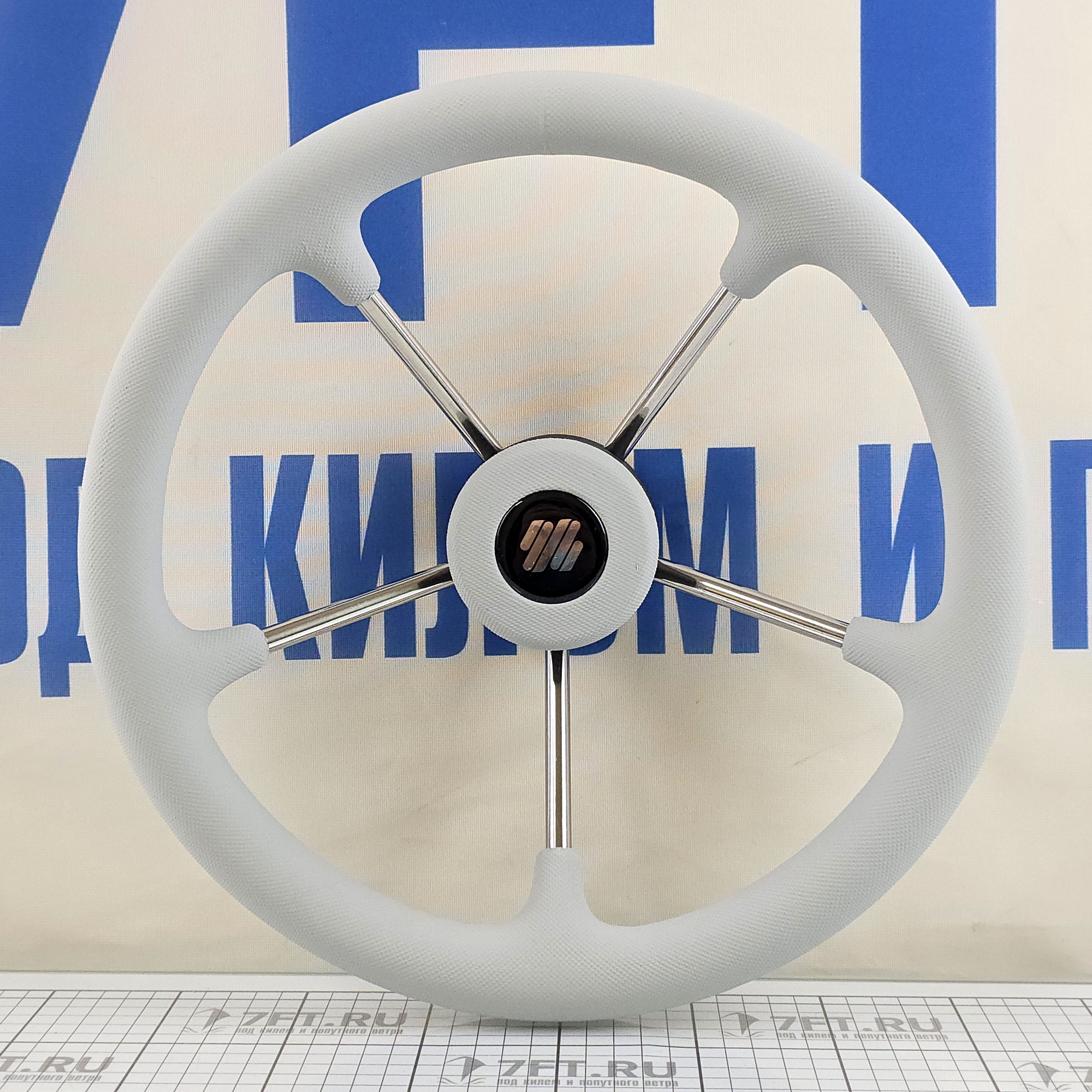 Купить Рулевое колесо Ultraflex V70G 39441B Ø350x90мм рукоятка из серого полиуретана со спицами из нержавеющей стали 7ft.ru в интернет магазине Семь Футов