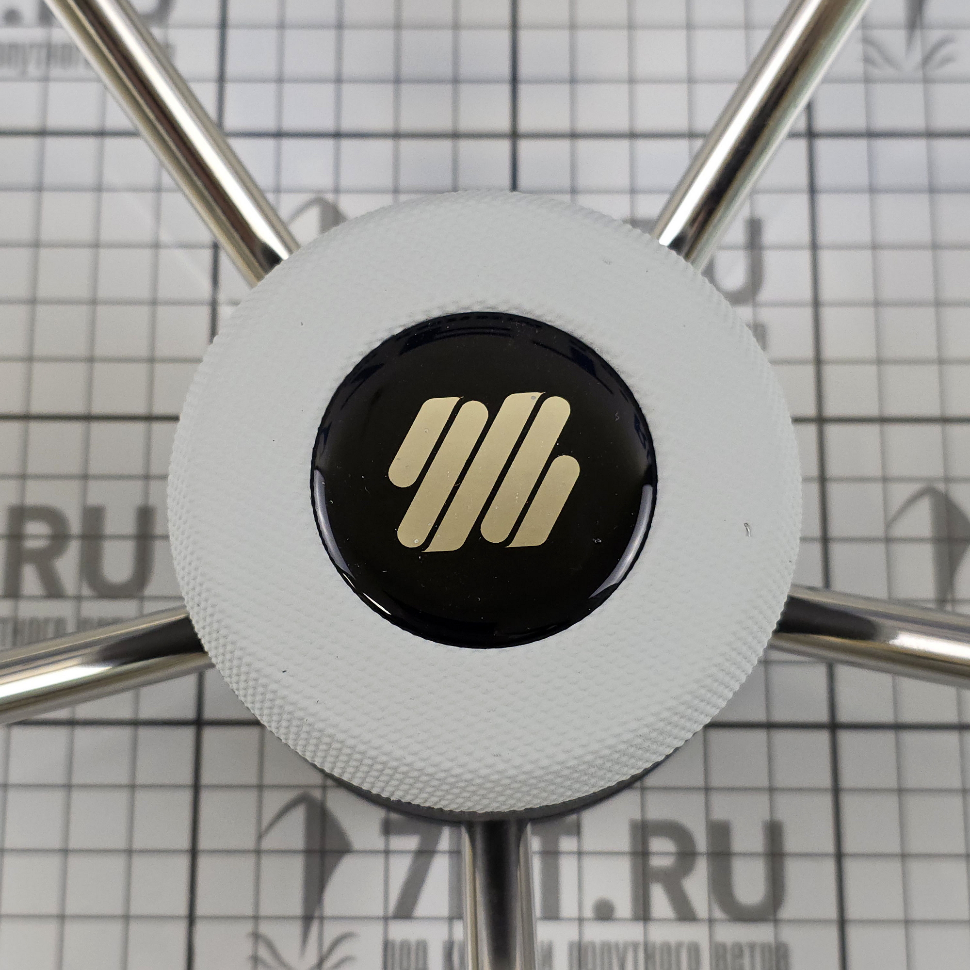 Купить Рулевое колесо Ultraflex V70G 39441B Ø350x90мм рукоятка из серого полиуретана со спицами из нержавеющей стали 7ft.ru в интернет магазине Семь Футов