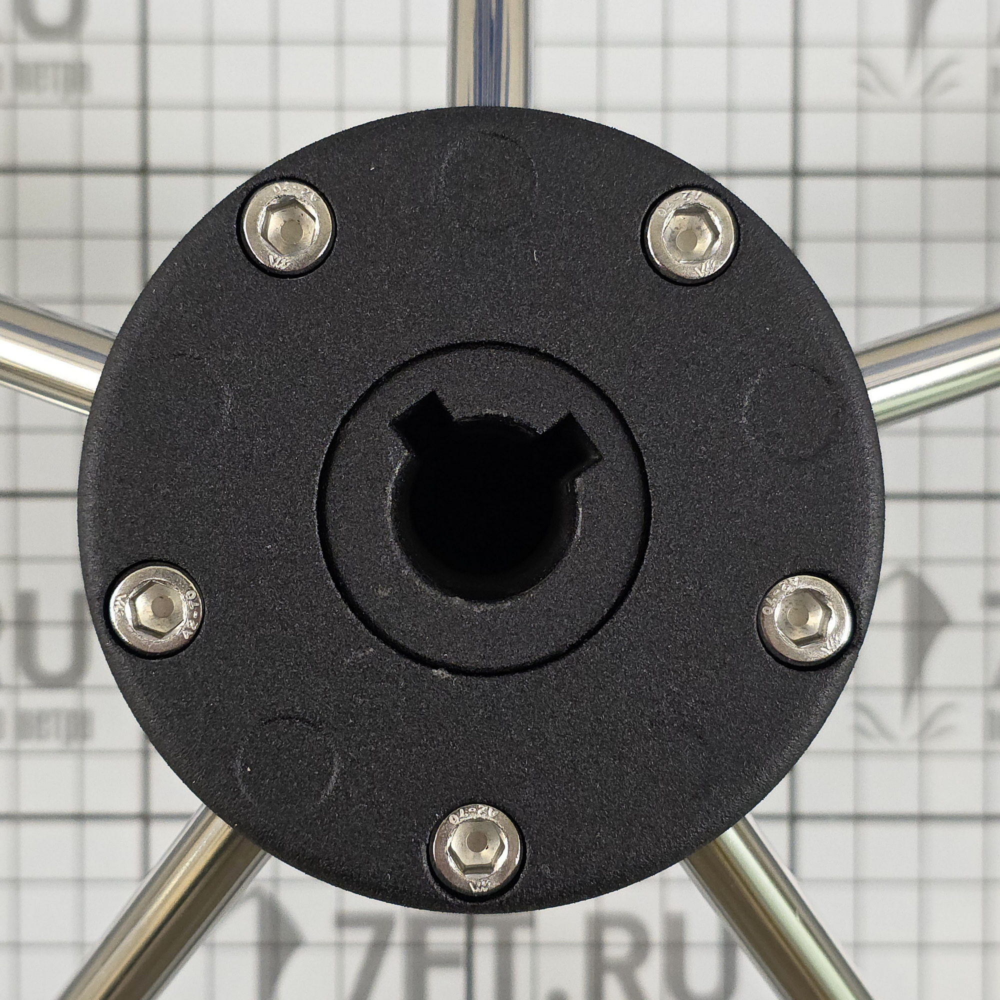 Купить Рулевое колесо Ultraflex V70G 39441B Ø350x90мм рукоятка из серого полиуретана со спицами из нержавеющей стали 7ft.ru в интернет магазине Семь Футов