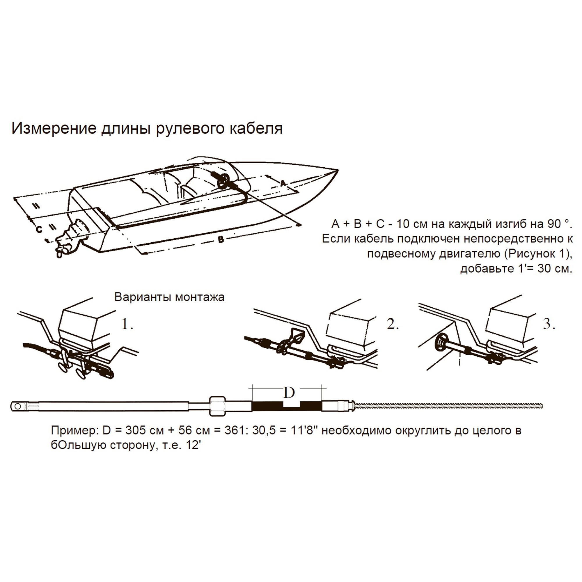 Купить Трос рулевой Ultraflex M58 35863N Ø14мм 3,97м(13футов) радиус изгиба 200мм ход 230мм для рулевых редукторов T-67 и G10 7ft.ru в интернет магазине Семь Футов
