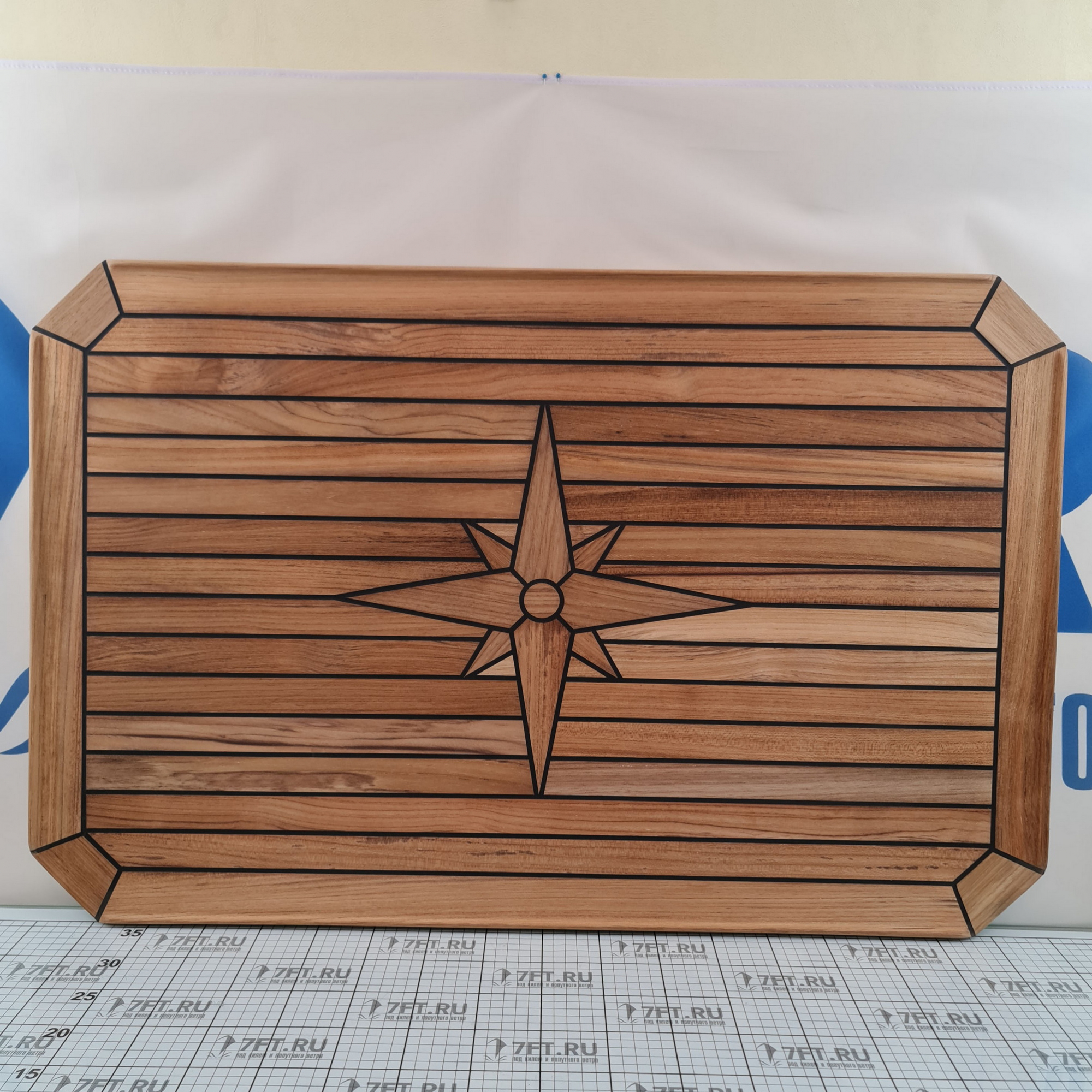 Купить Столешница Eude Marine Nautic Star TT6090 900x580x16мм прямоугольная из тикового дерева 7ft.ru в интернет магазине Семь Футов