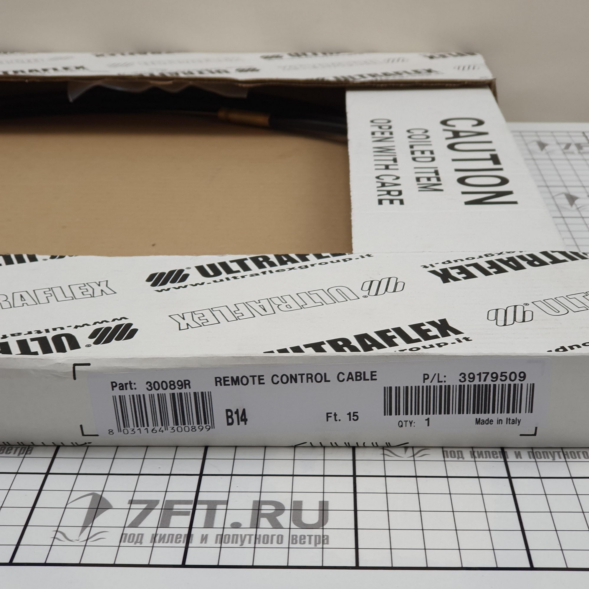 Купить Стоп-кабель Ultraflex B14 30089R Ø7мм 4,57м(15футов) ход 70мм для двигателей Mercury и Mariner 7ft.ru в интернет магазине Семь Футов