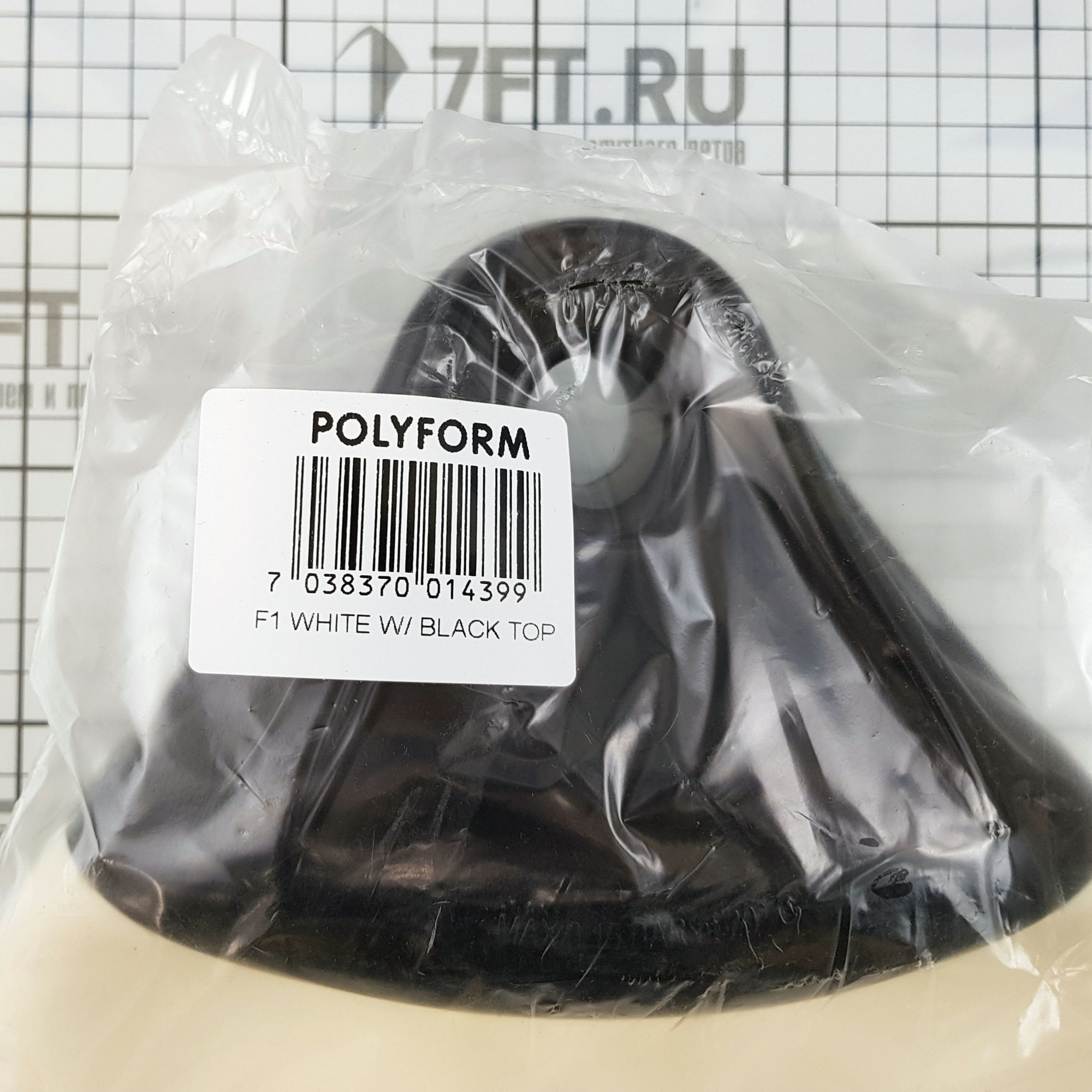 Купить Кранец из виниловой пластмассы Polyform F1 F-1/02BLT 150 x 610 мм белый, черный по краям 7ft.ru в интернет магазине Семь Футов