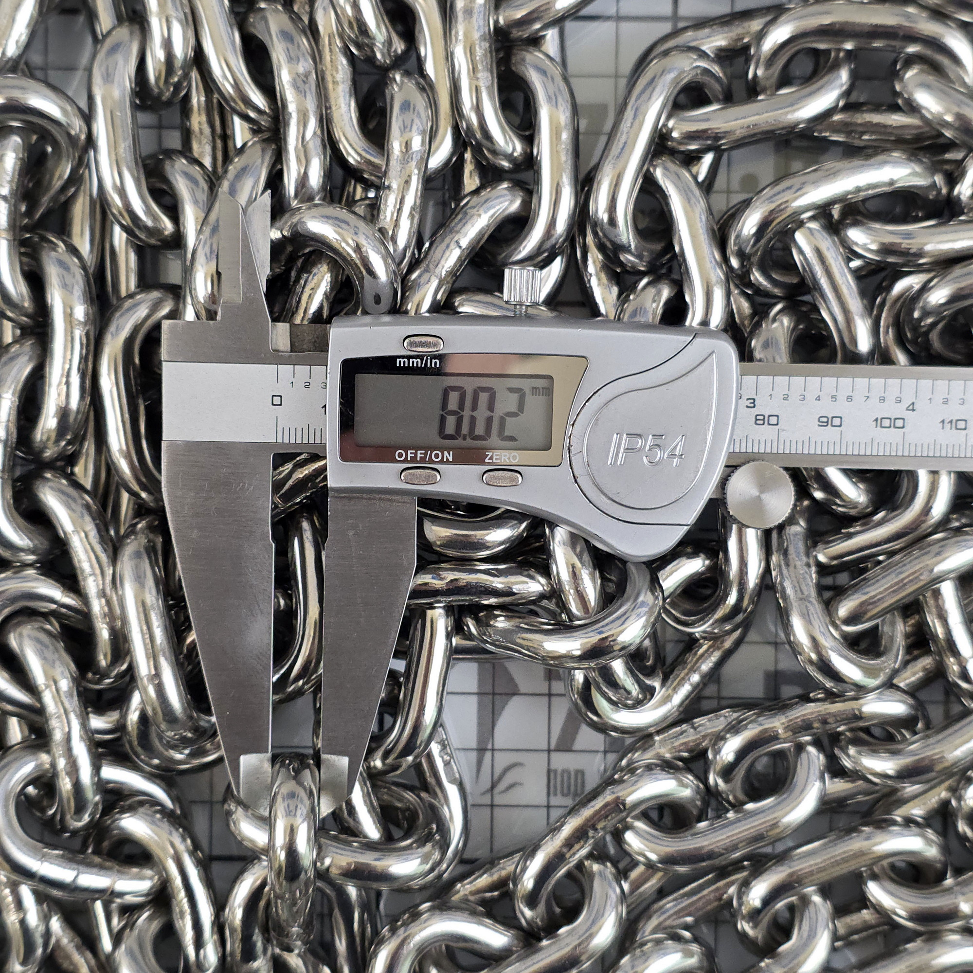 Купить Цепь с короткими звеньями Ø8мм 24x10мм DIN766 8300408 из нержавеющей стали AISI316 7ft.ru в интернет магазине Семь Футов