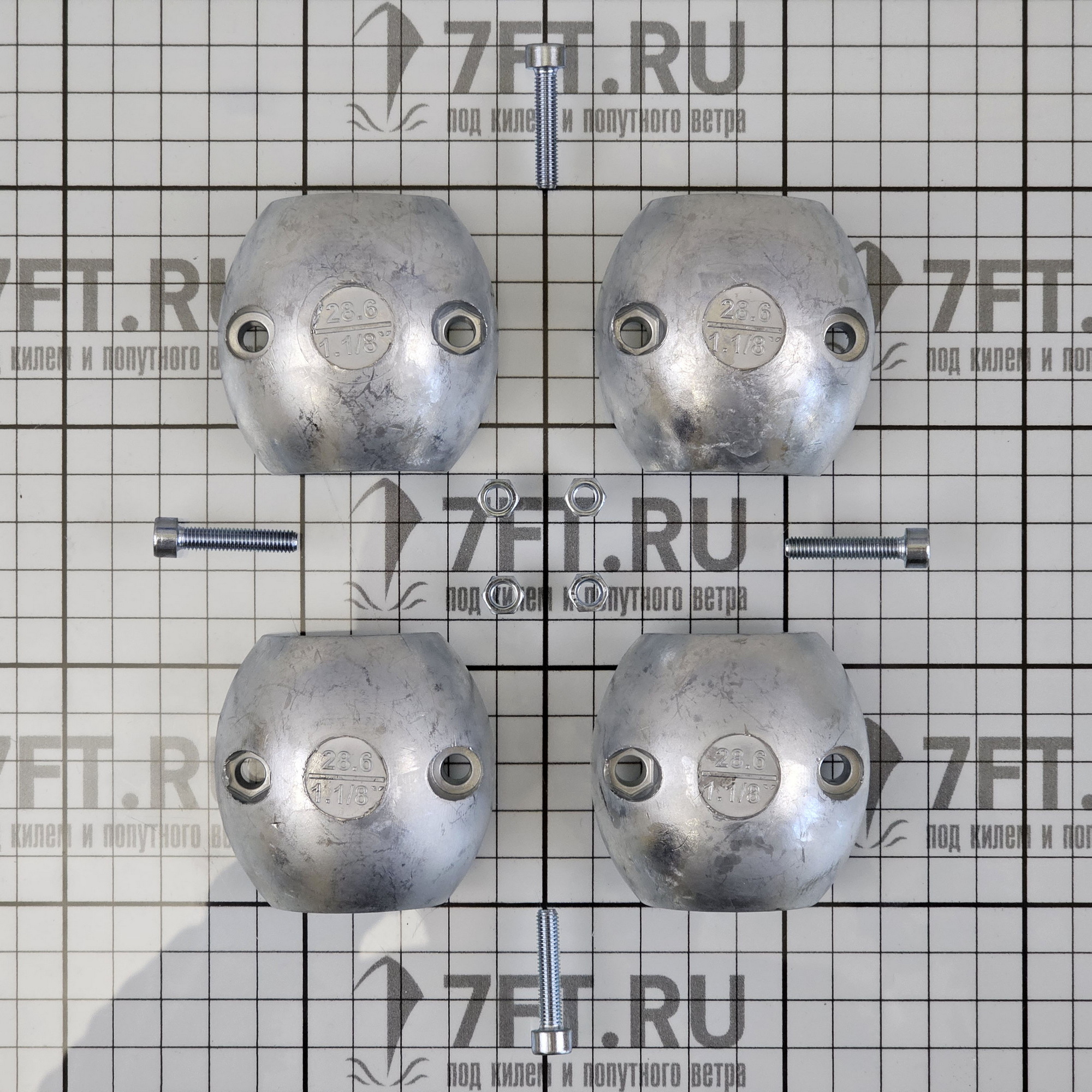 Купить Цинковый анод Tecnoseal Standard 00505 Ø58x56мм для гребных валов Ø28.6мм 7ft.ru в интернет магазине Семь Футов