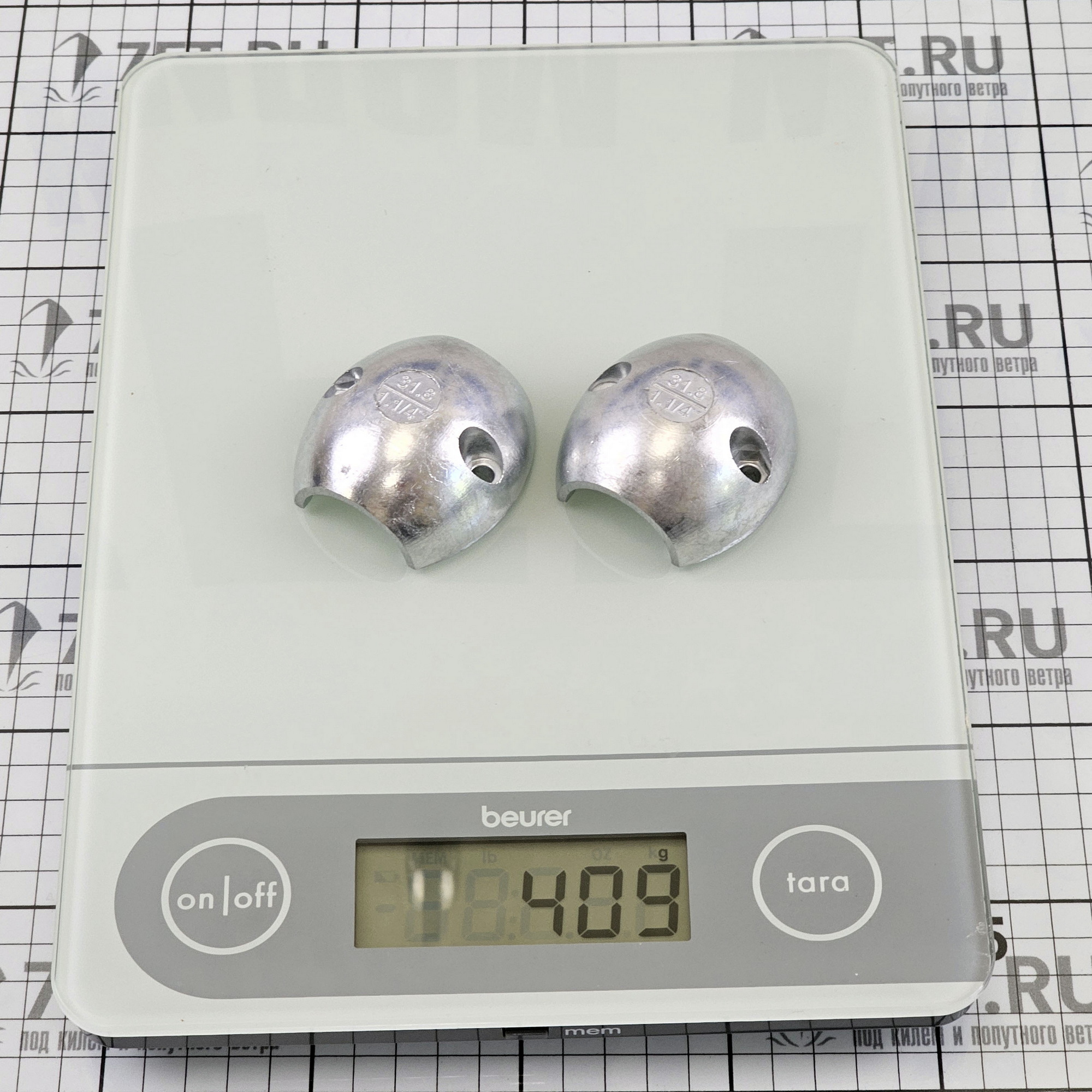 Купить Цинковый анод Tecnoseal Standard 00507 Ø58x56мм для гребных валов Ø31.8мм 7ft.ru в интернет магазине Семь Футов