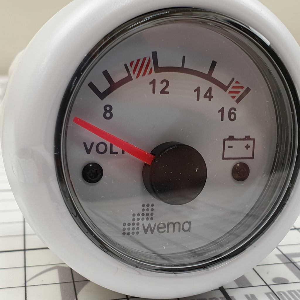 Купить Аналоговый вольтметр Wema IPVR-WW-8-16 12В Ø52мм шкала 8-16В белый с подсветкой 7ft.ru в интернет магазине Семь Футов