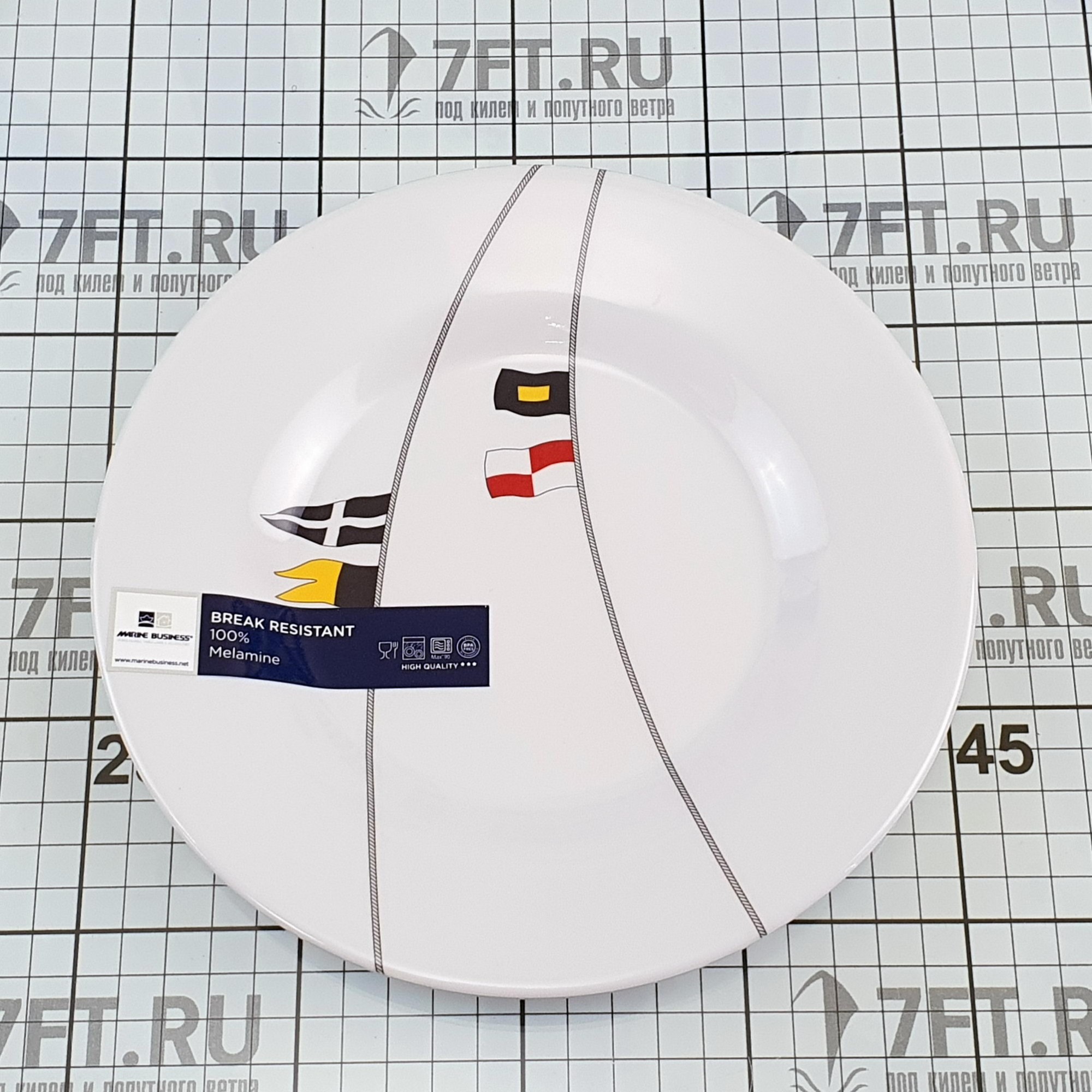 Купить Набор десертных тарелок Marine Business Regata 12003 Ø200мм 6шт из белого меламина 7ft.ru в интернет магазине Семь Футов