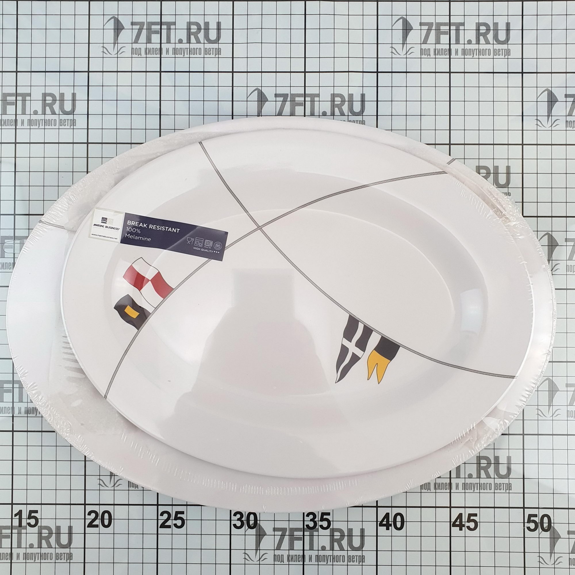 Купить Набор овальных сервировочных тарелок Marine Business Regata 12009 300x225мм 350x255мм 2шт из белого меламина 7ft.ru в интернет магазине Семь Футов