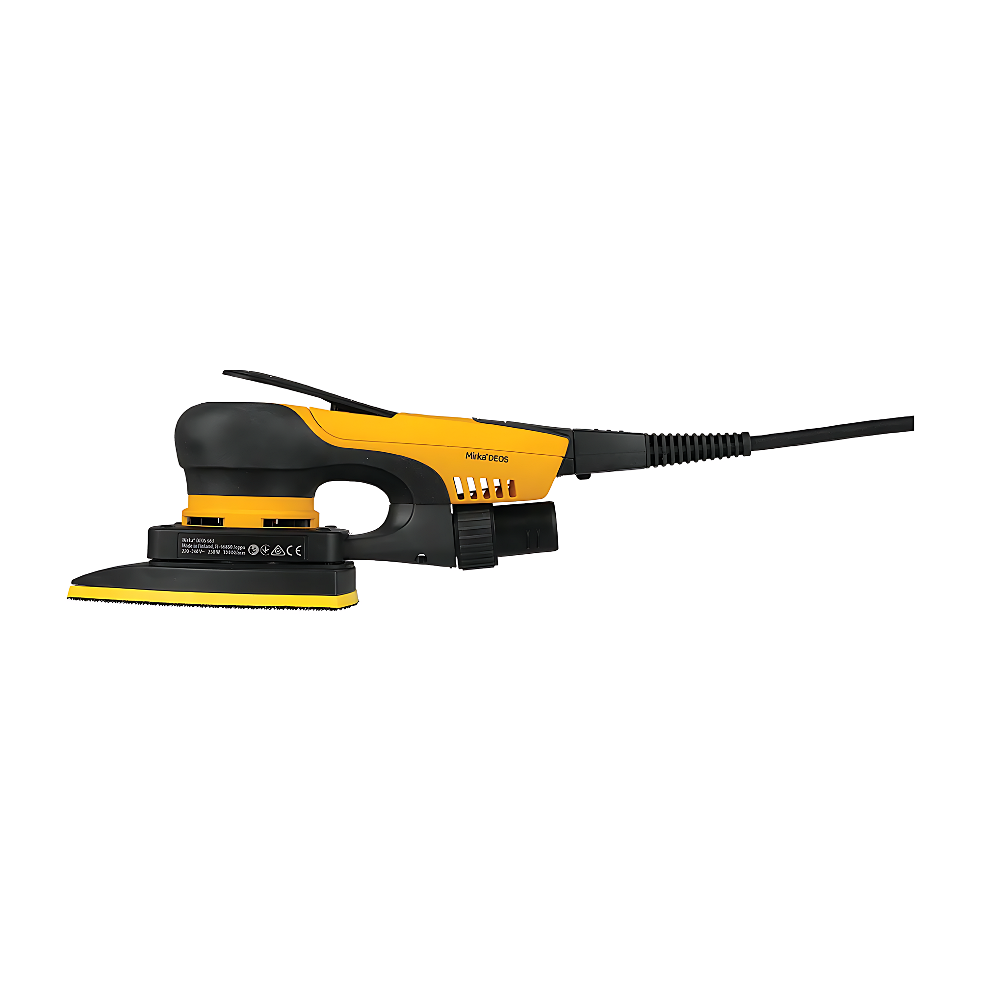 Купить Электрическая орбитальная шлифовальная машинка Mirka Deos 663CV Delta MID6630201 5000-10000об/мин 220-240В 250Вт тарелка 100x152x152мм ход 3мм уровень шума 68дБ уровень вибрации 2,6м/с² 7ft.ru в интернет магазине Семь Футов