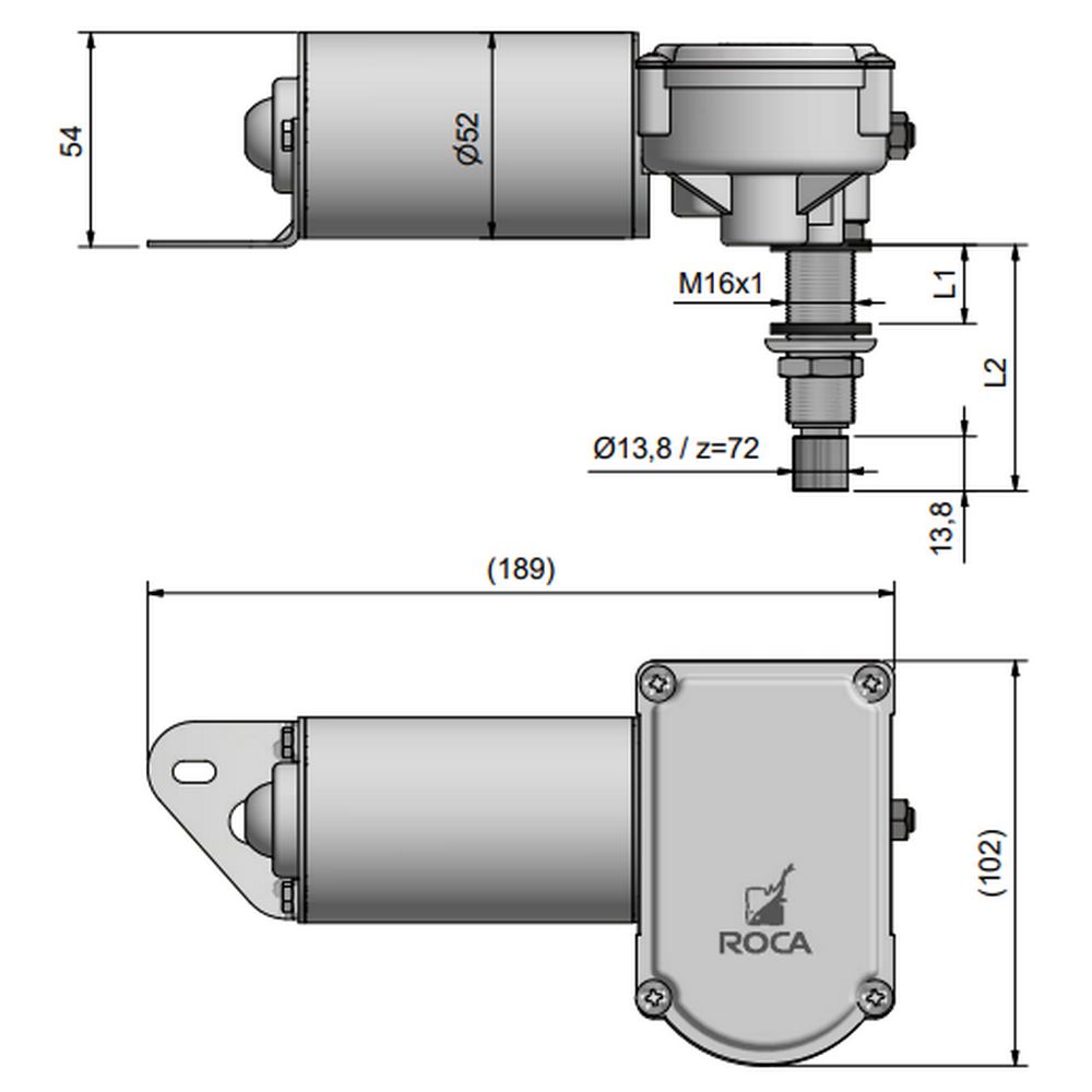 Купить Двухскоростной привод стеклоочистителя Roca W10 523023 12В 40°-110° 7ft.ru в интернет магазине Семь Футов