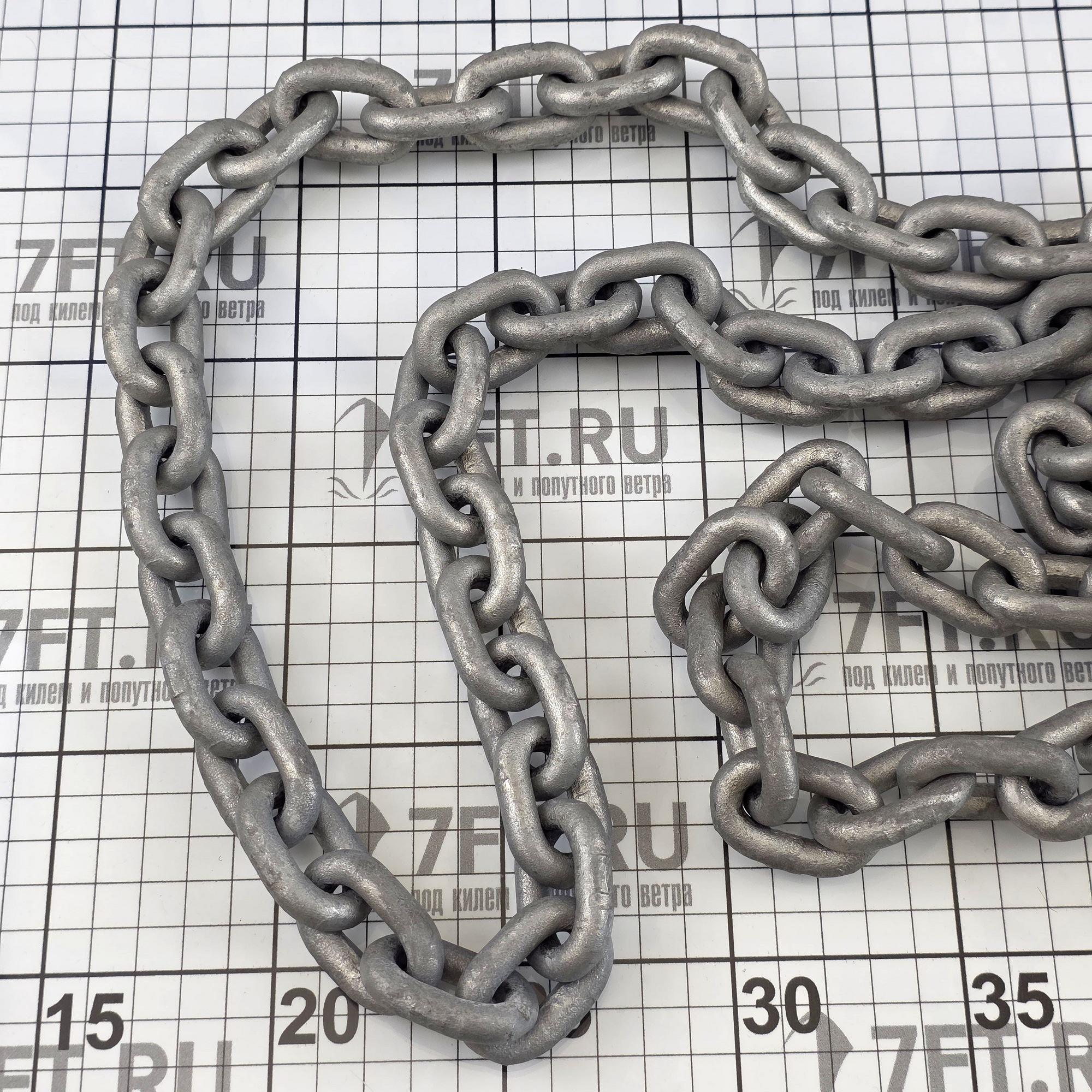 Купить Цепь калиброванная для якорных лебёдок Lofrans 72752 Ø8ммx50м звено 40x27,5мм из высококачественной оцинкованной стали G40 7ft.ru в интернет магазине Семь Футов