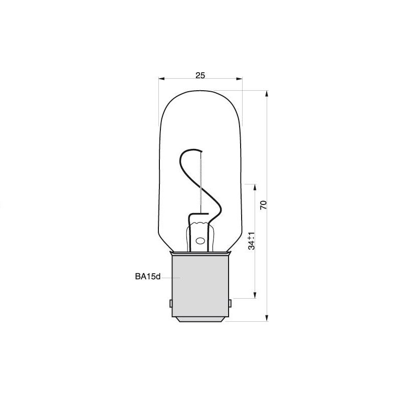 Купить Лампочка накаливания Danlamp 10026 Ba15d 12 В 25 Вт 18 кандел для навигационных огней 7ft.ru в интернет магазине Семь Футов