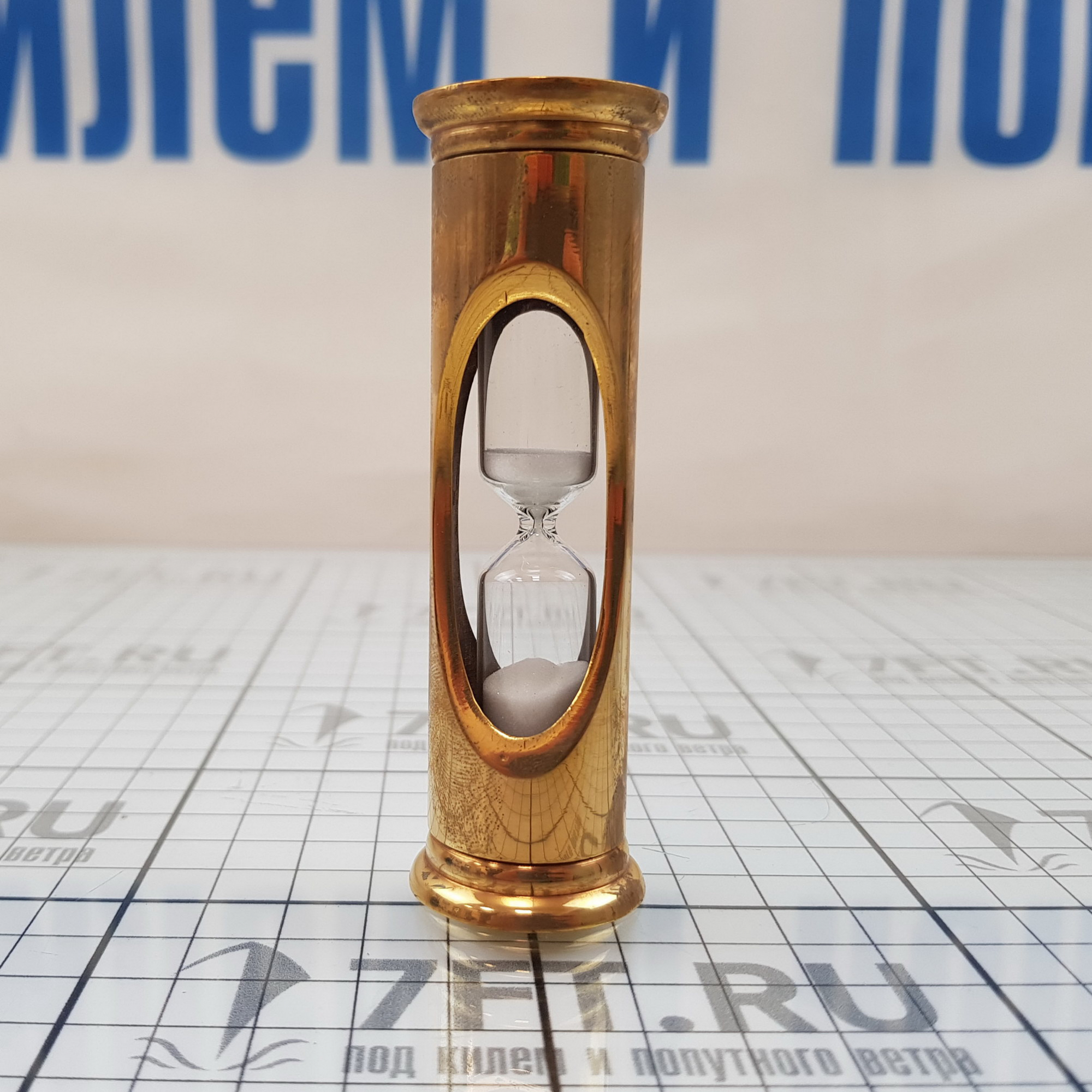 Купить Пеcочные часы в корпусе из полированной латуни высотой 12 см Foresti & Suardi 818-1 7ft.ru в интернет магазине Семь Футов