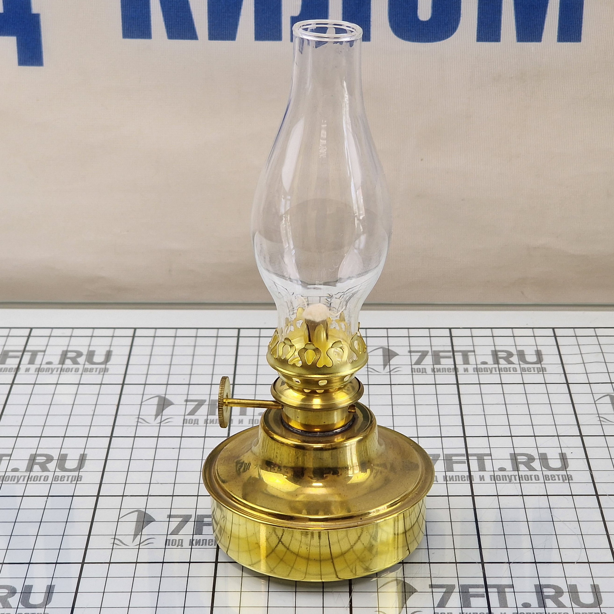 Купить Лампа масляная настольная Foresti & Suardi LAMP184 Ø140x200мм из полированной латуни прозрачное стекло 7ft.ru в интернет магазине Семь Футов