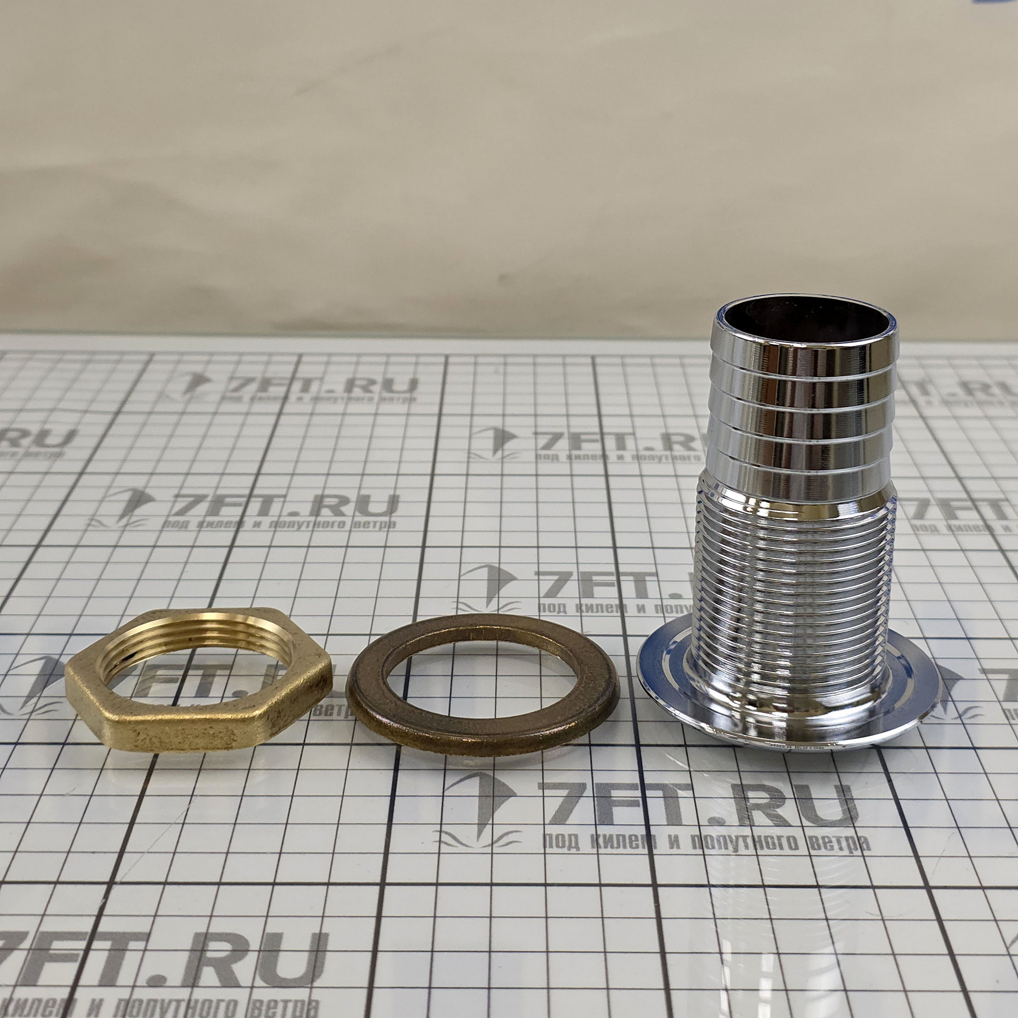 Купить Кингстон Foresti&Suardi 601G.C ёлочка под шланг 1"1/4 Ø65/38мм 85мм из хромированной латуни 7ft.ru в интернет магазине Семь Футов